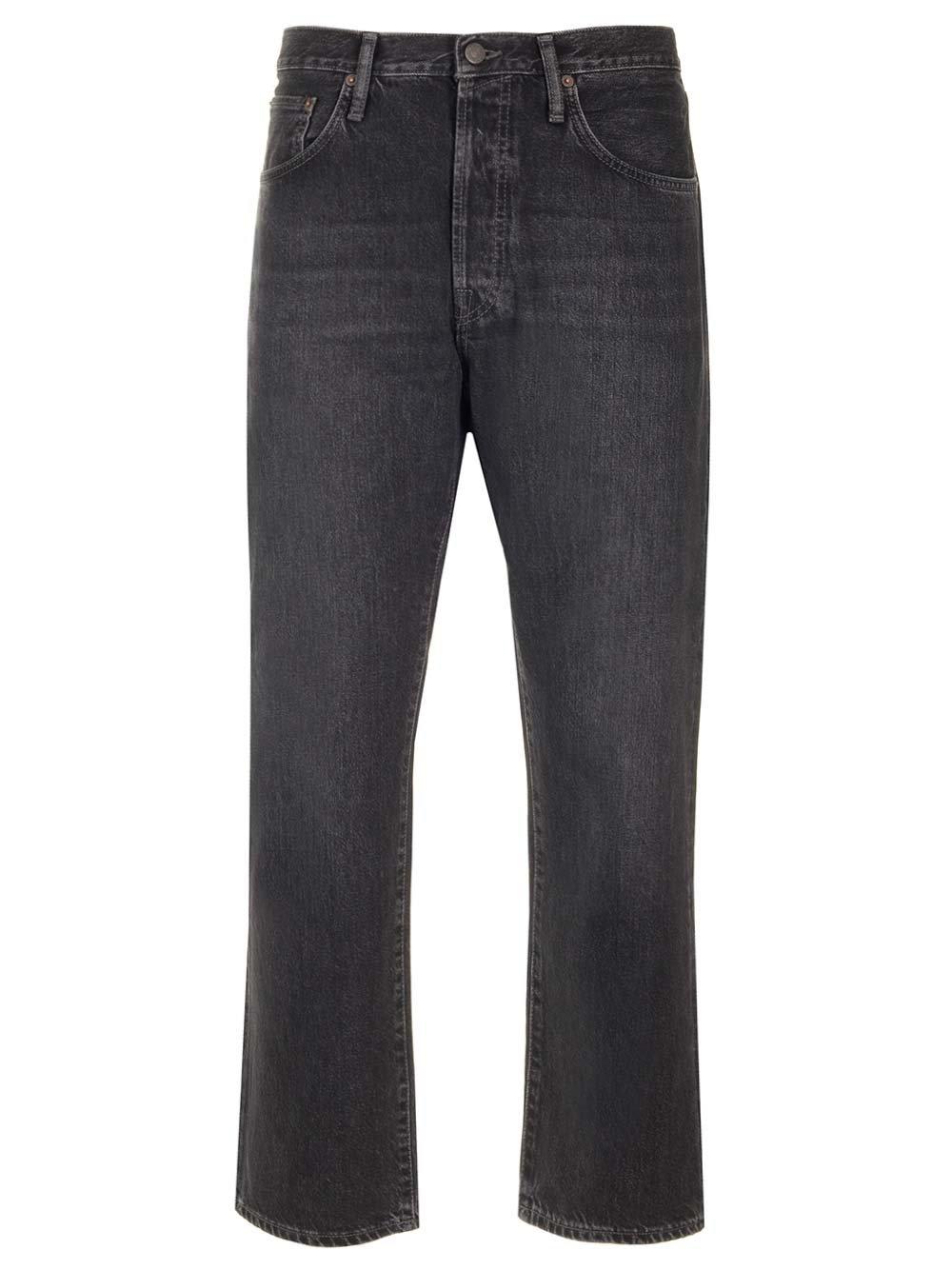 Shop Acne Studios Straight Leg Jeans In Black