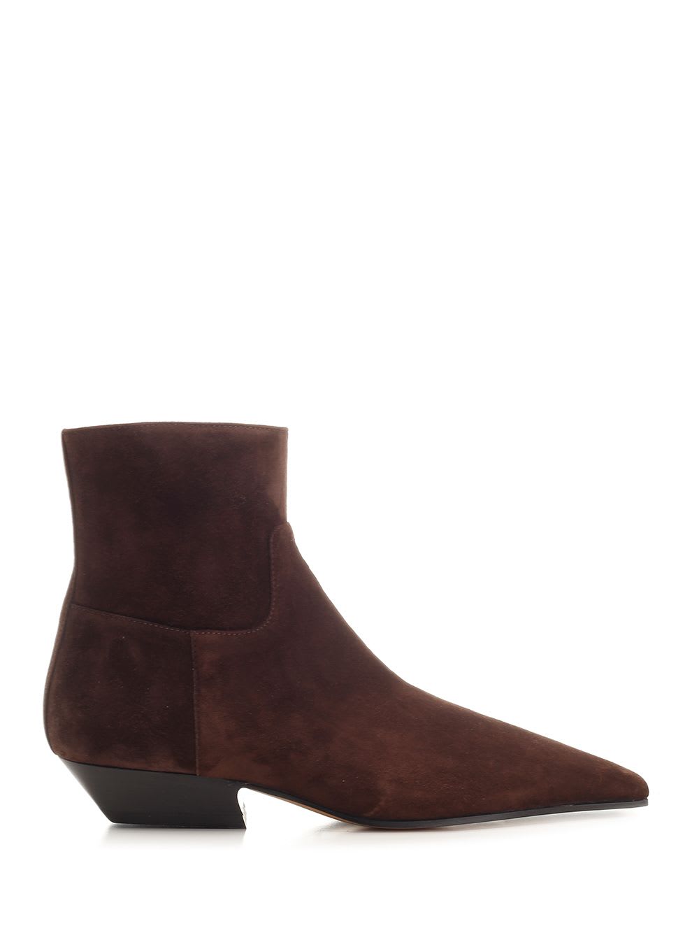 Shop Khaite Mara Ankle Boots In Brown