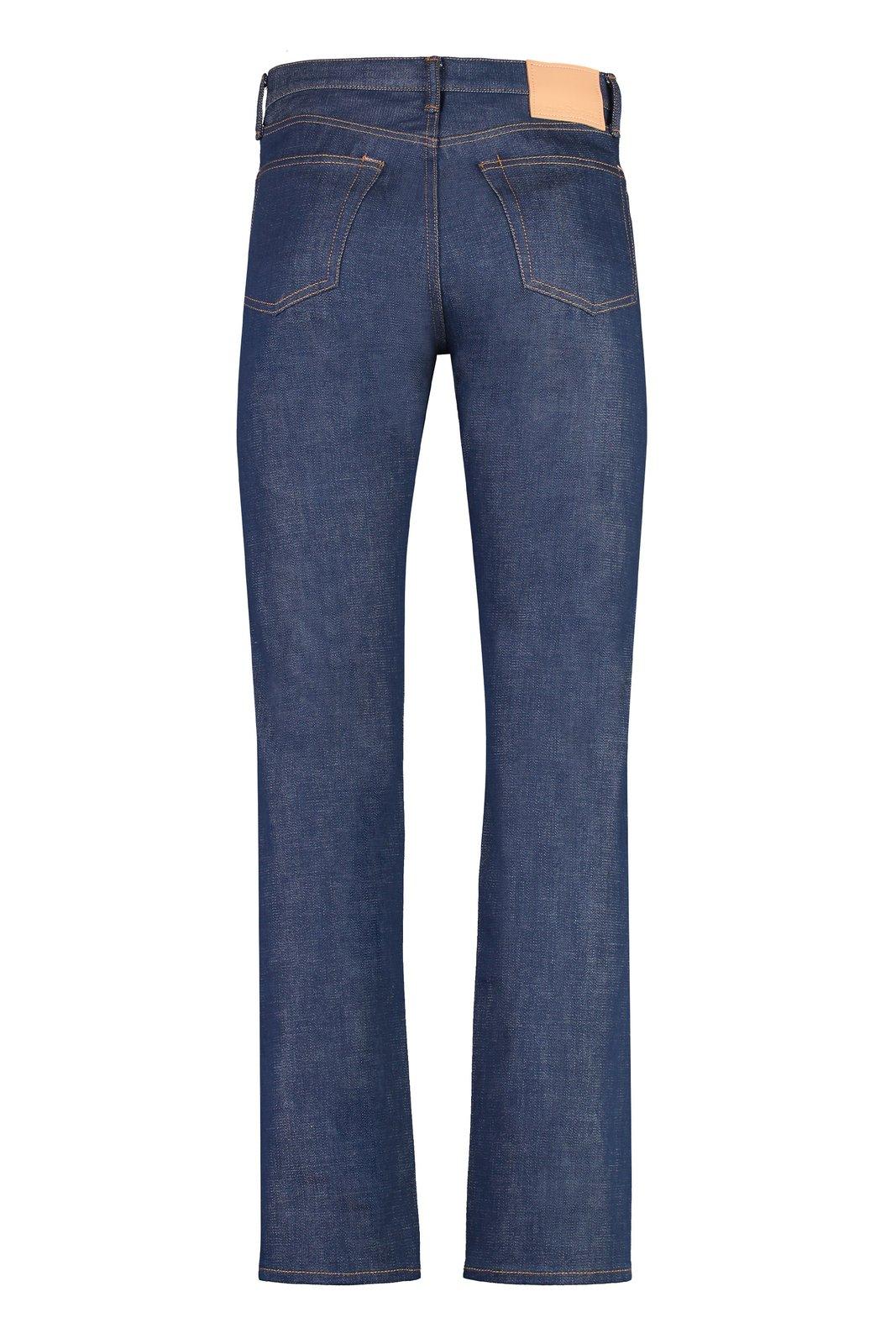 Shop Acne Studios 5 Pocket Straight Leg Jeans In 135 Indigo Blue