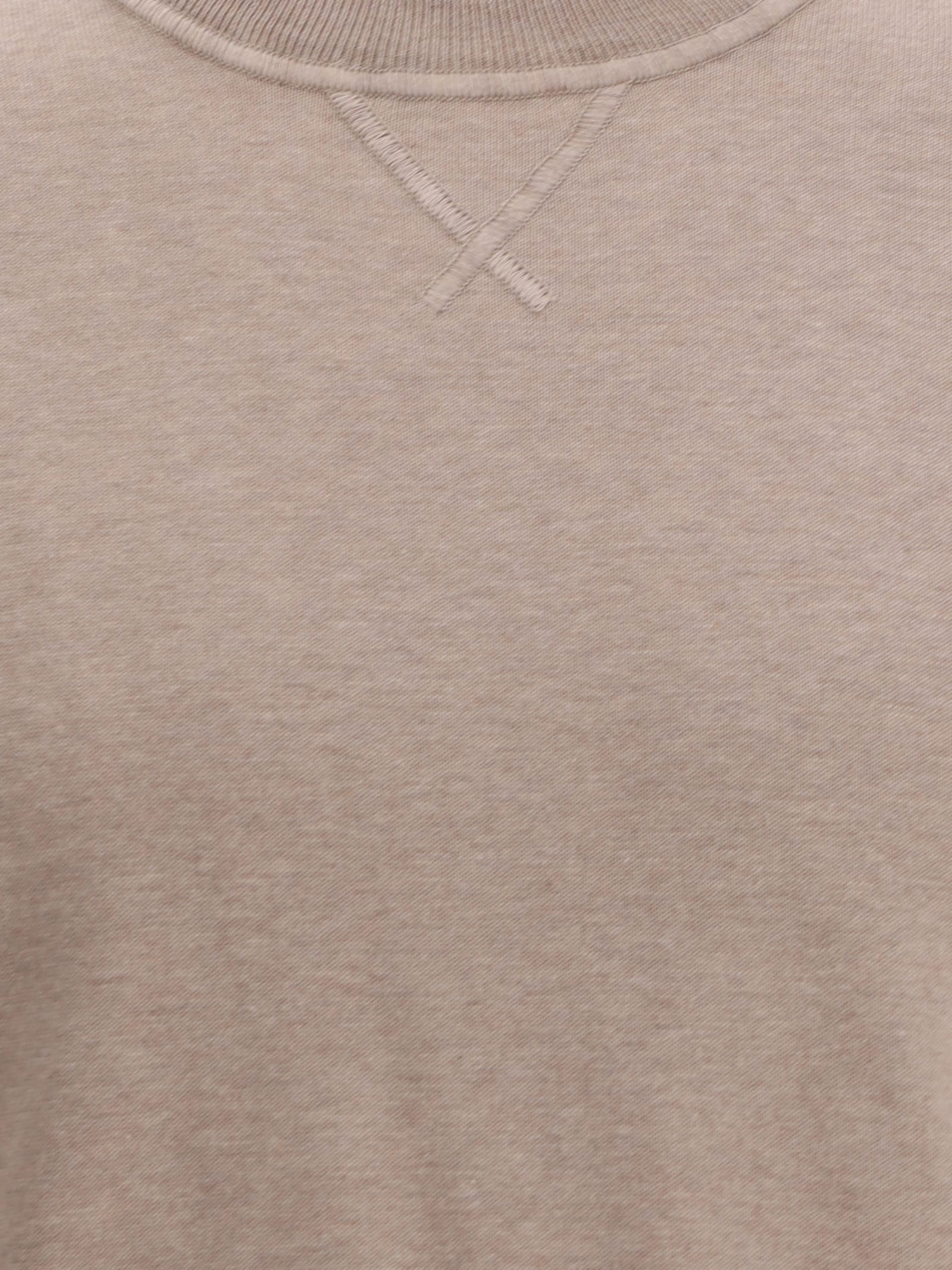 Cruciani Ribbed Cotton Knit T-shirt With Short Sleeves