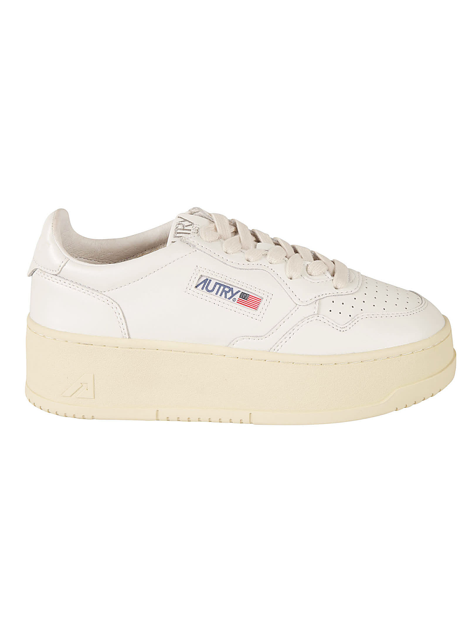 Autry Medalist Platform Sneakers In White