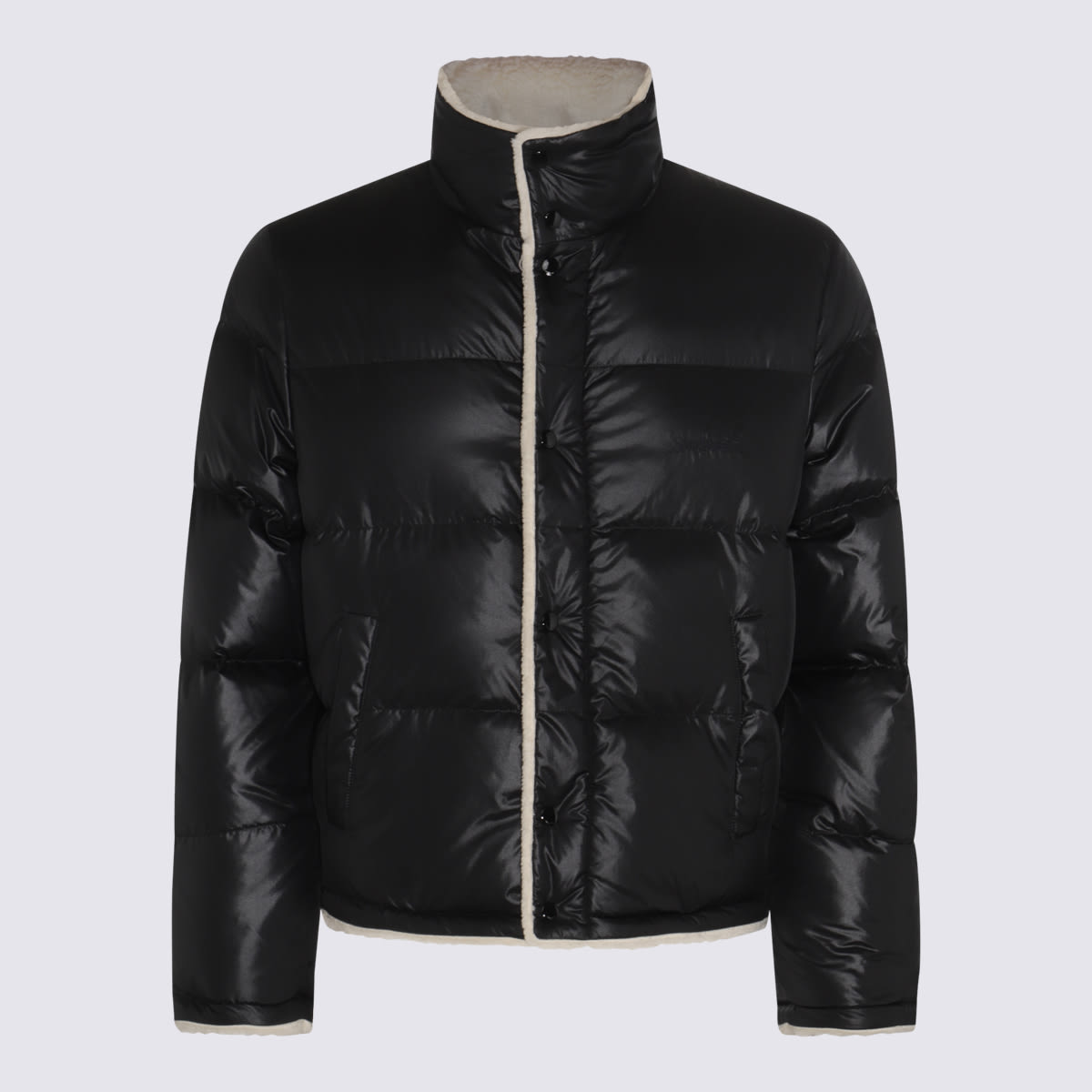 Shop Saint Laurent Noir Brilliant Down Jacket In Black