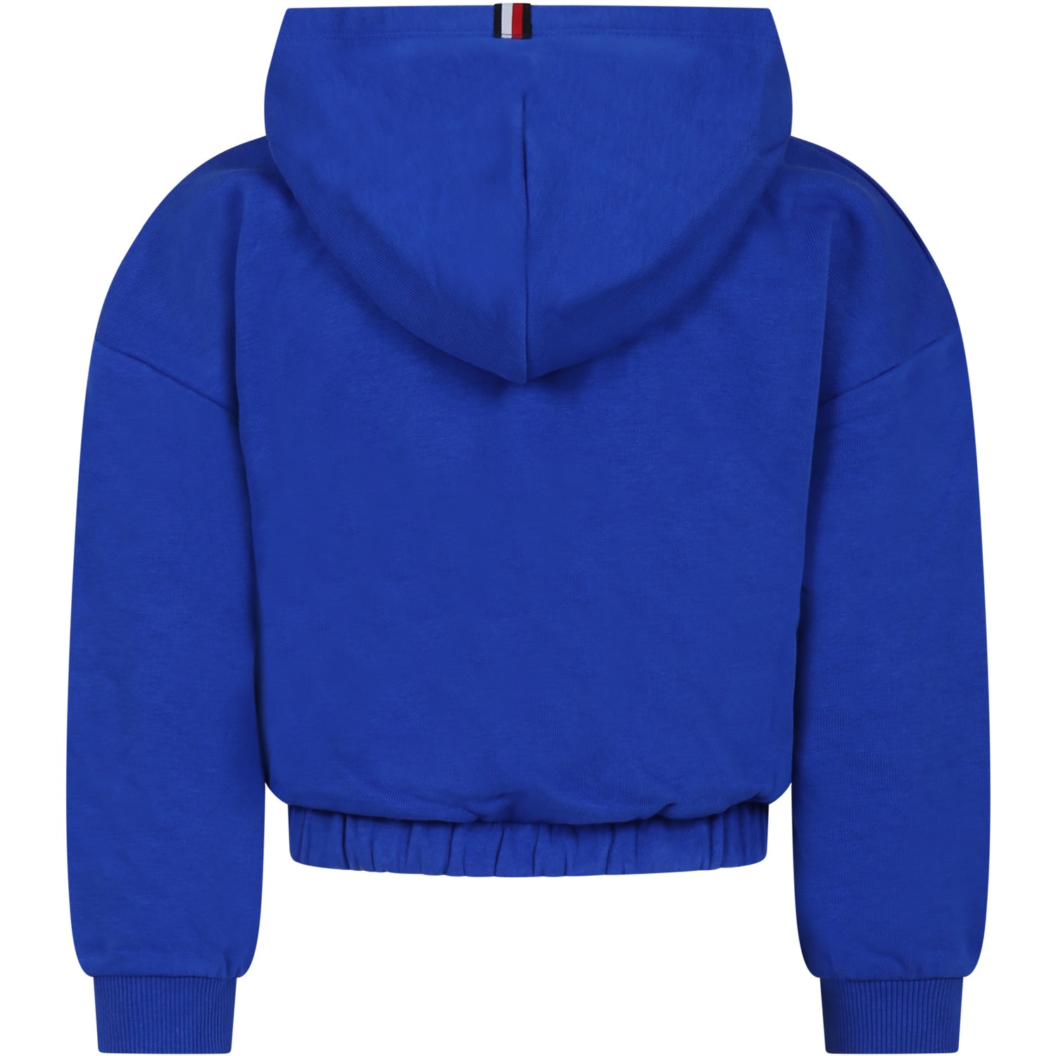Shop Tommy Hilfiger Light Blue Sweatshirt For Girl With Logo Print