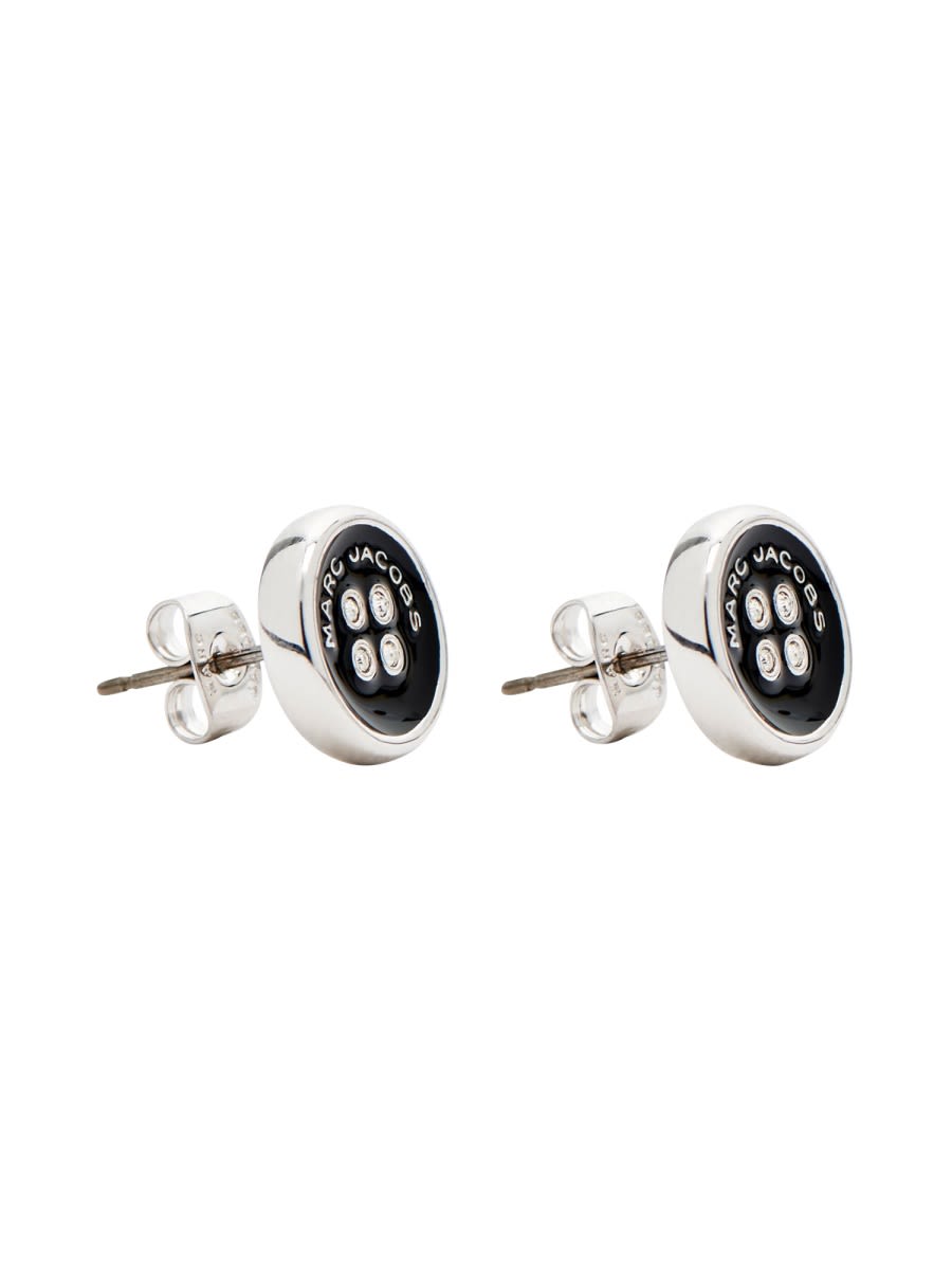 Marc Jacobs Silver 'the Button Stud' Earrings In Silver