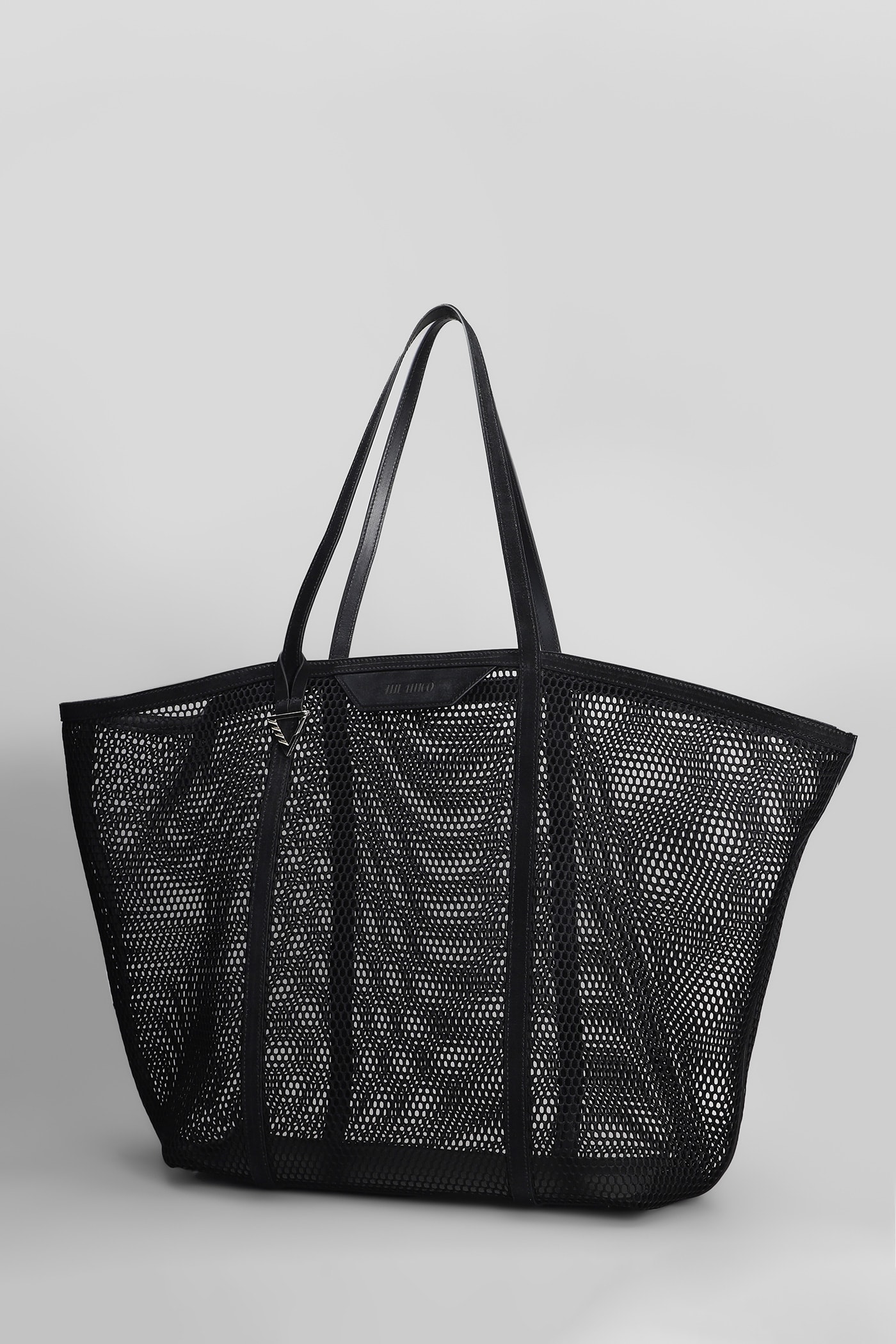 Attico Via Del Mare Tote In Black Polyester