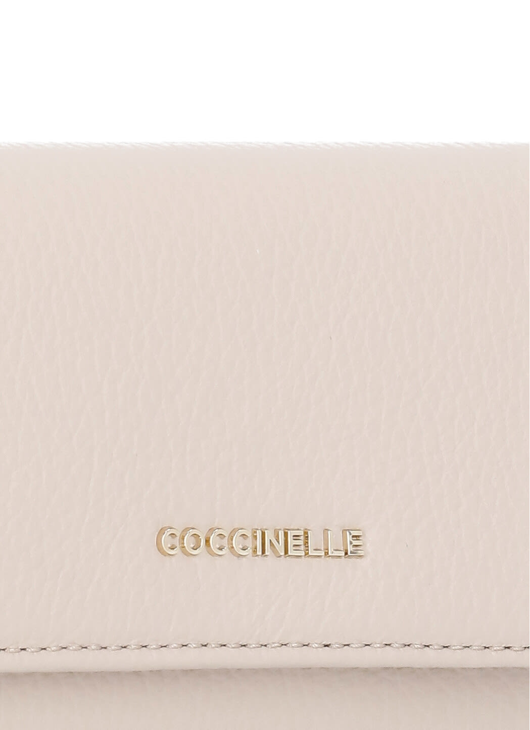 Coccinelle Metallic Soft Wallet In Neutral