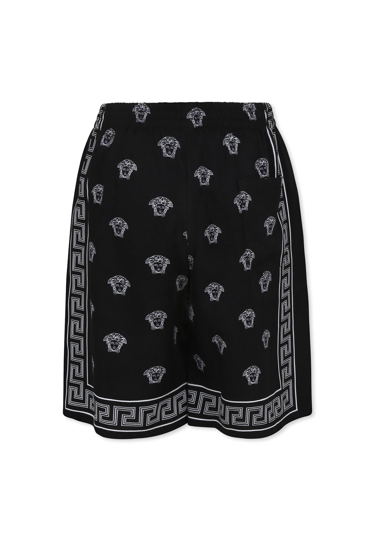 Versace Medusa Bandana Shorts In Black