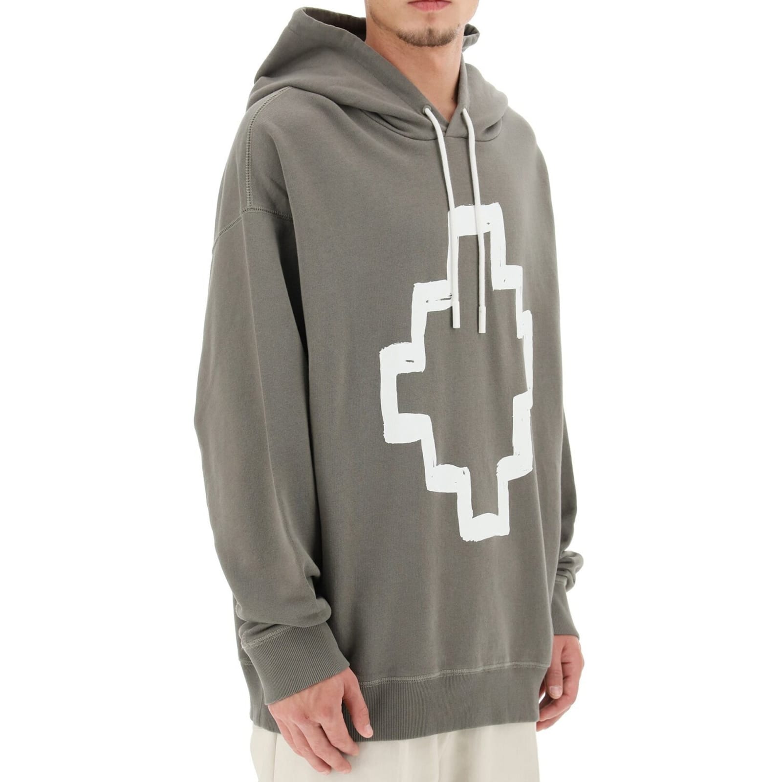 Marcelo Burlon County Of Milan Marcelo Burlon Oversize Hooded Sweatshirt In Green