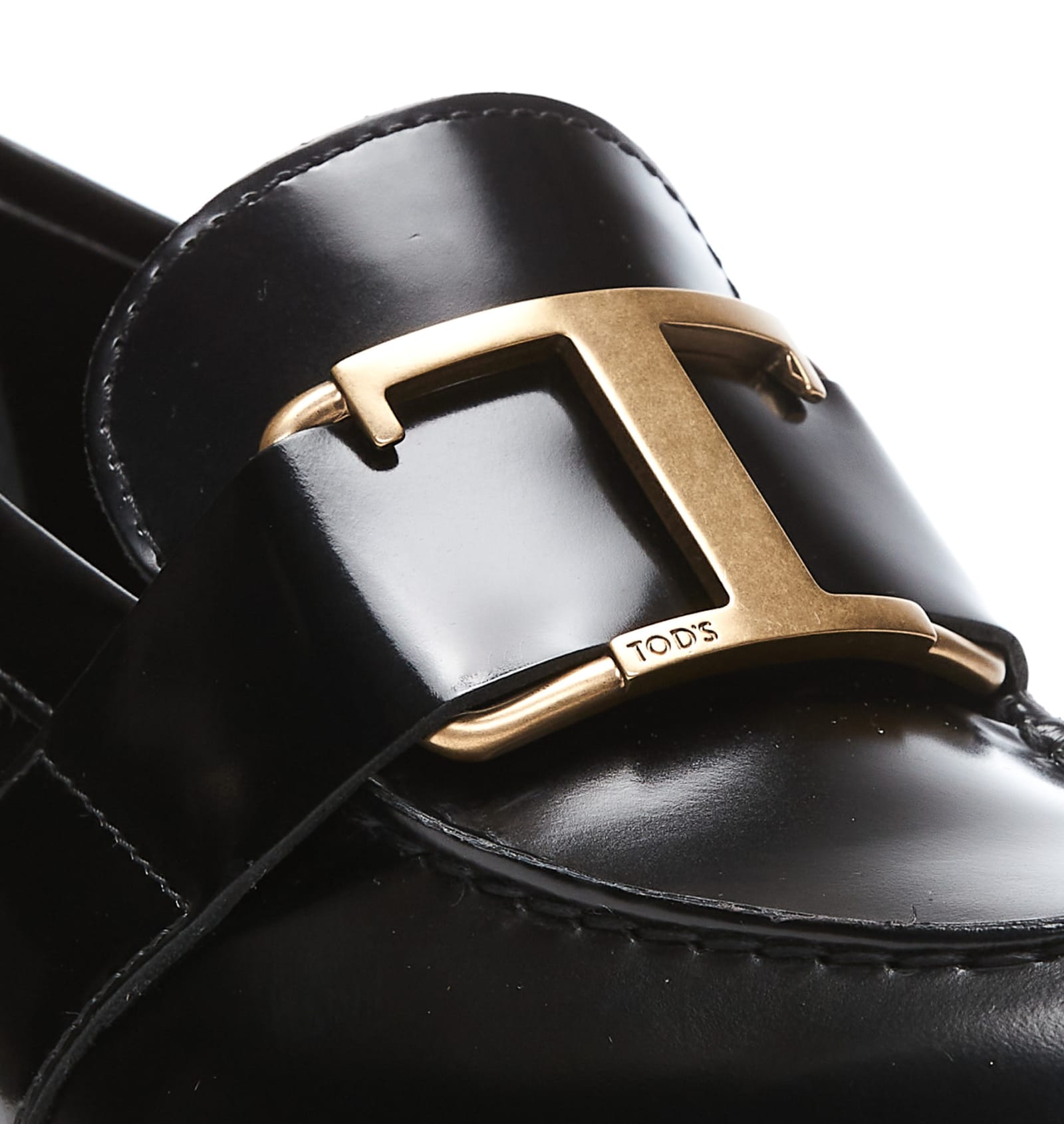 Shop Tod's Leather Loafers In Black