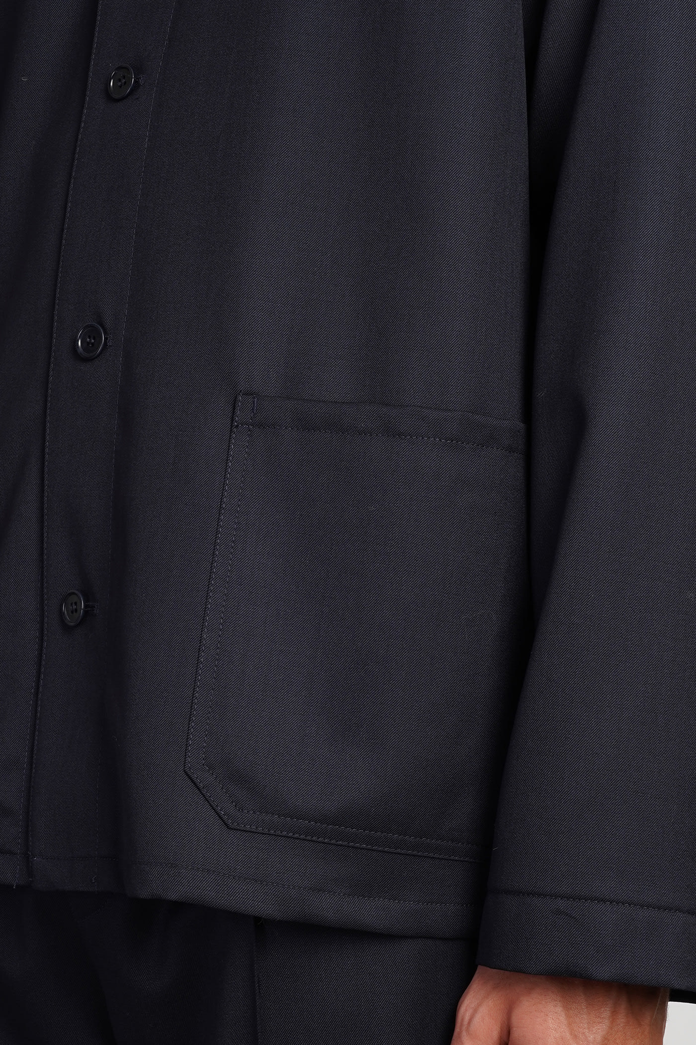 Shop Apc Kerlouan Casual Jacket In Blue Wool In Iak Dark Navy