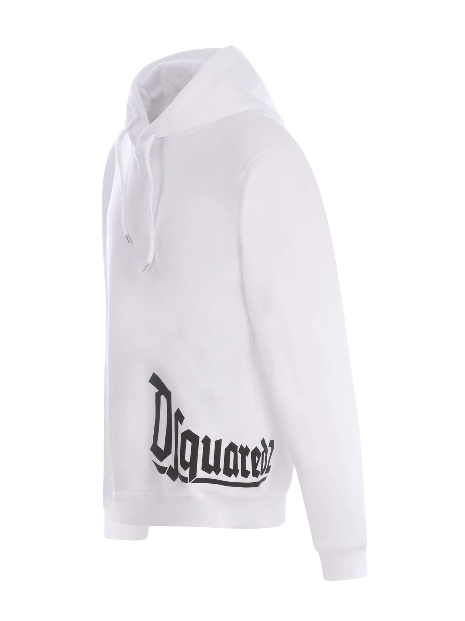 Shop Dsquared2 Hooded Sweatshirt  In Cotton In White