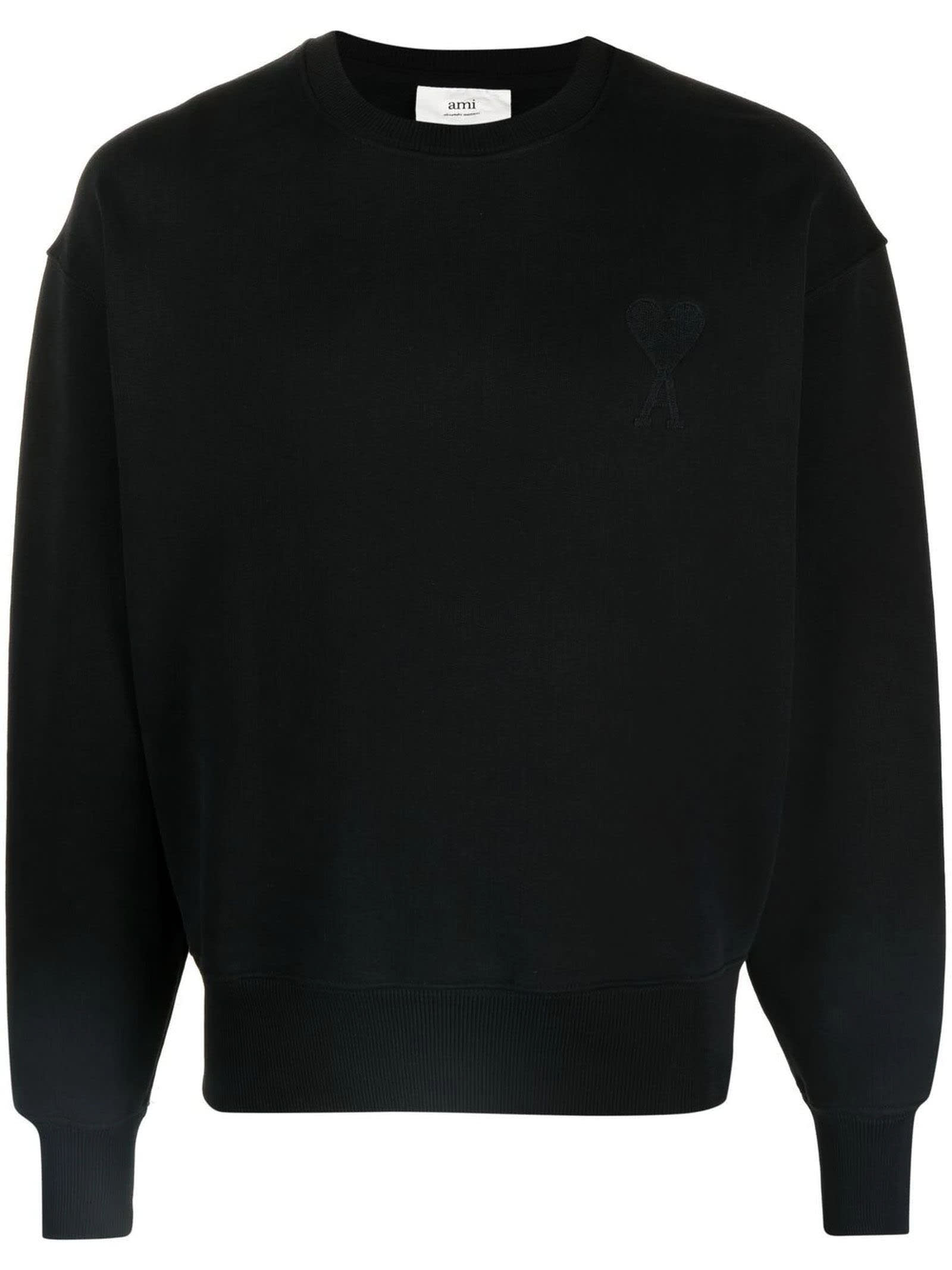 Ami Alexandre Mattiussi Black Cotton Sweatshirt
