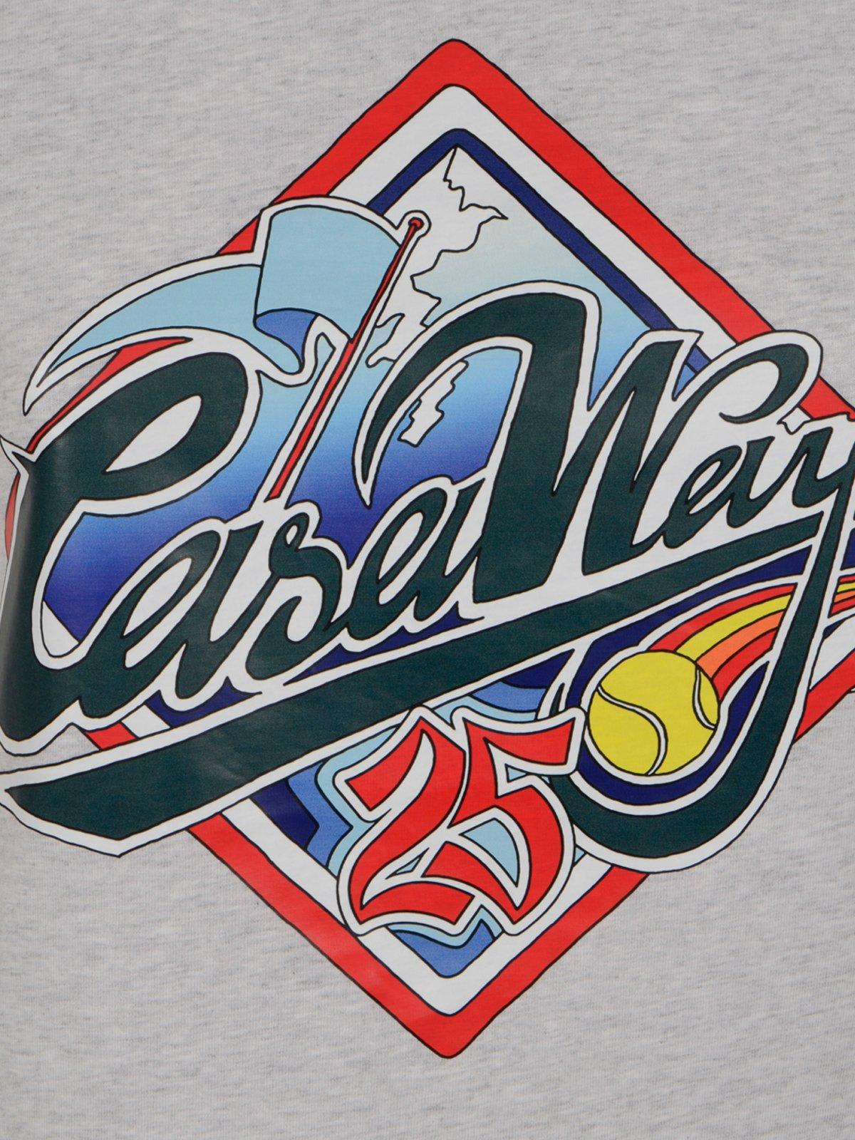 Casablanca Womens Casa Way World Series Printed Cotton-jersey T-shirt Grey
