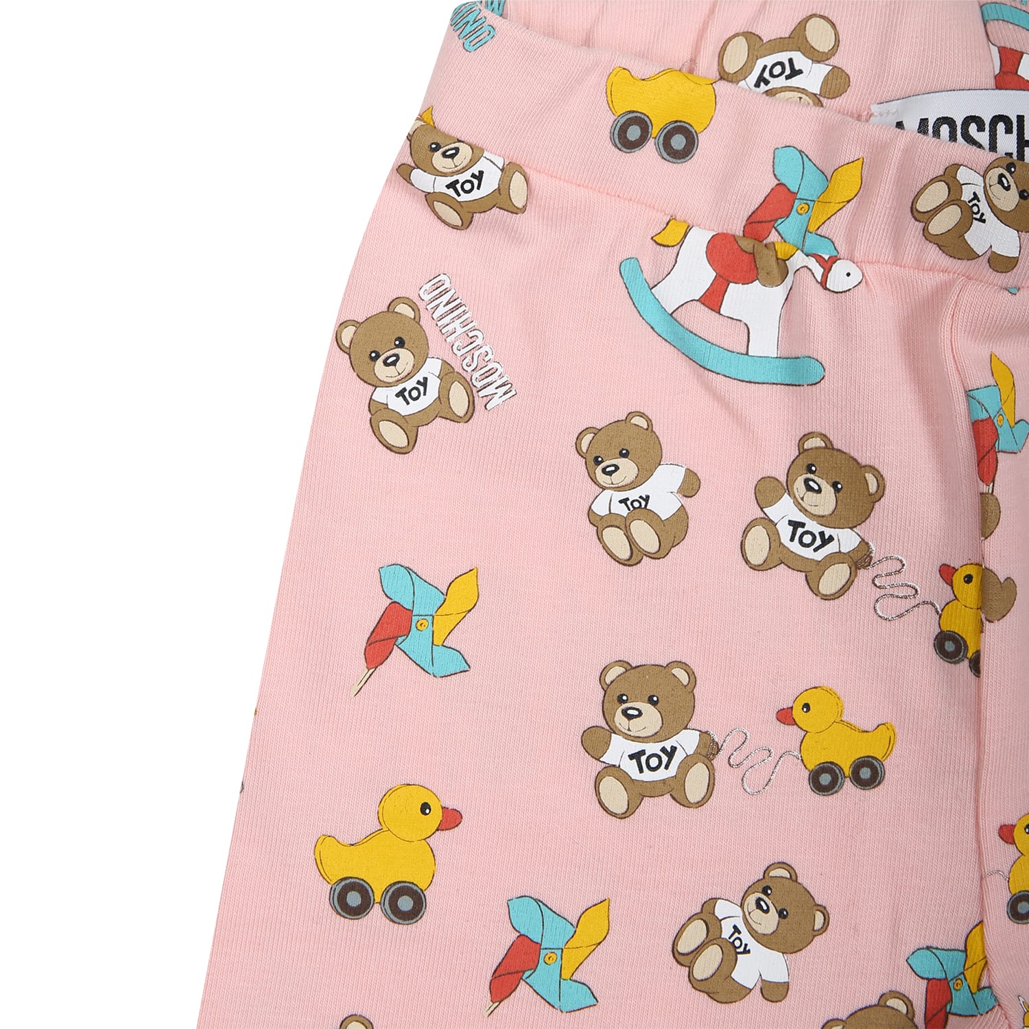 Shop Moschino Multicolor Set For Baby Girl With Teddy Bear And Ducks