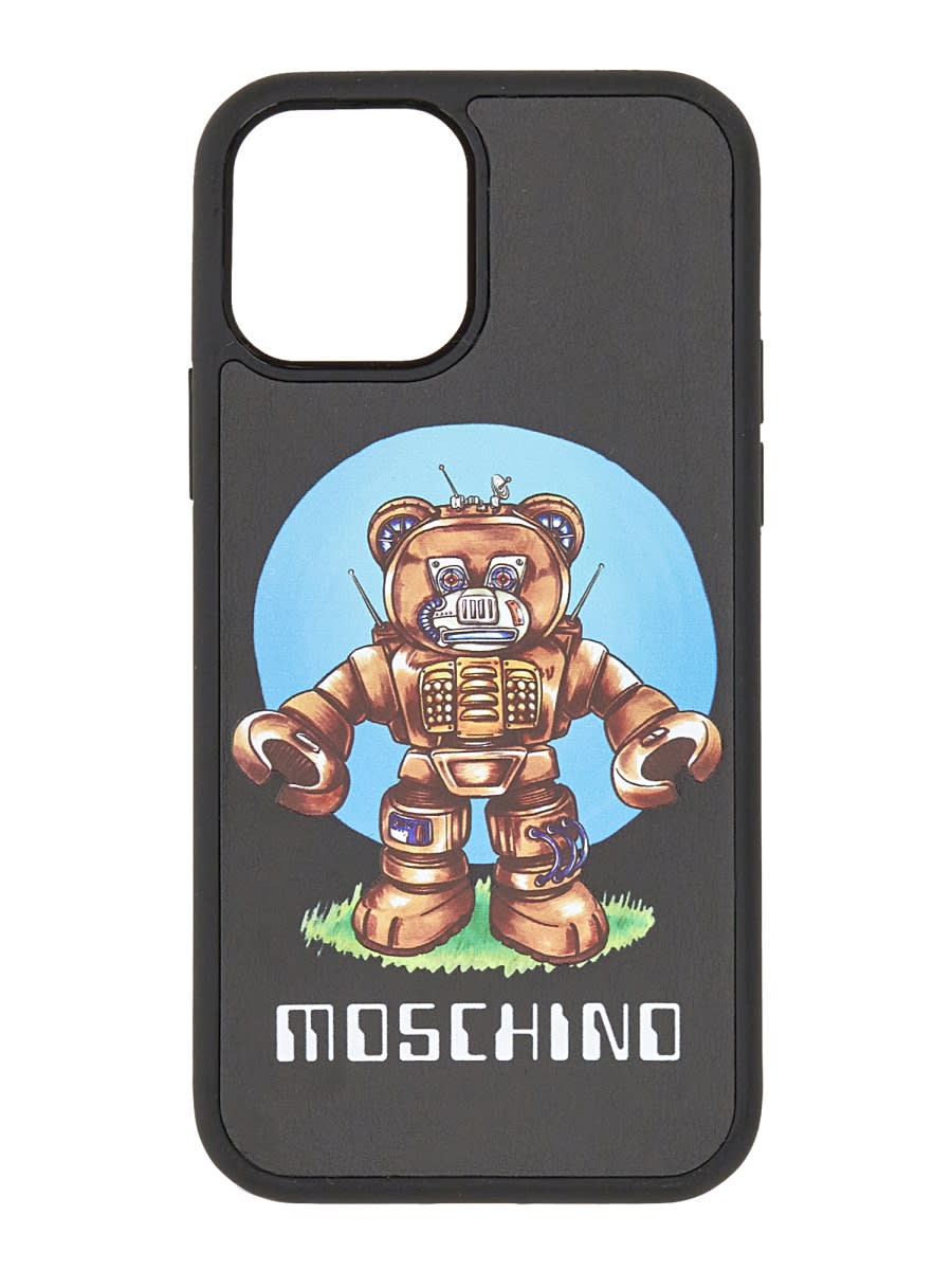 Shop Moschino Compatible With Iphone 12 Pro In Black