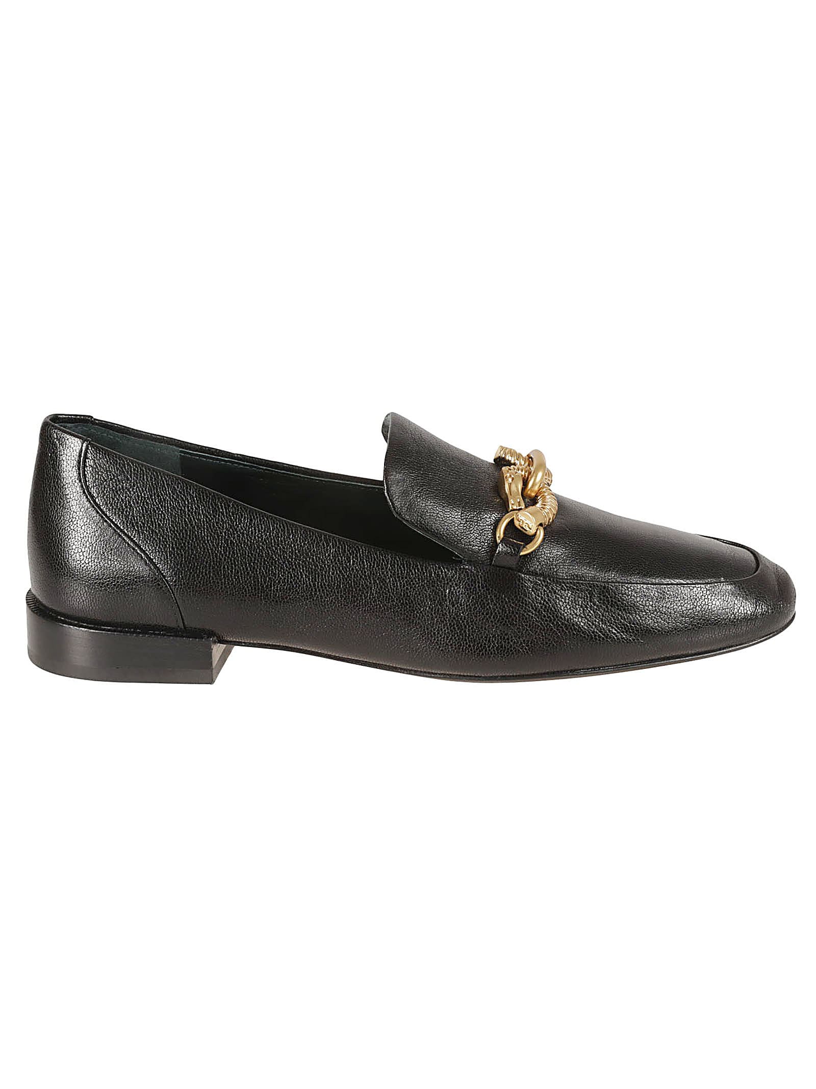 Shop Tory Burch Jessa Loafers In Perfect Black/gold