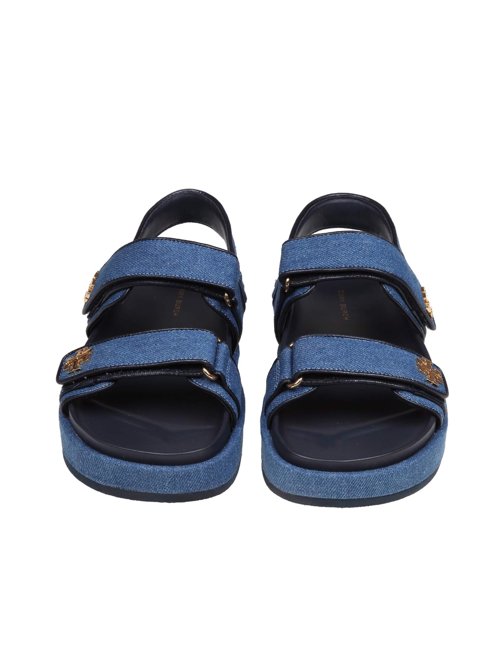 Shop Tory Burch Kira Sport Sandal In Denim Blue Jeans In Denim/navy