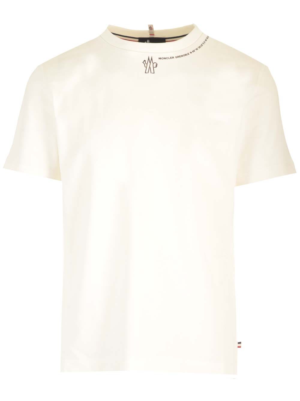 MONCLER IVORY COTTON T-SHIRT 