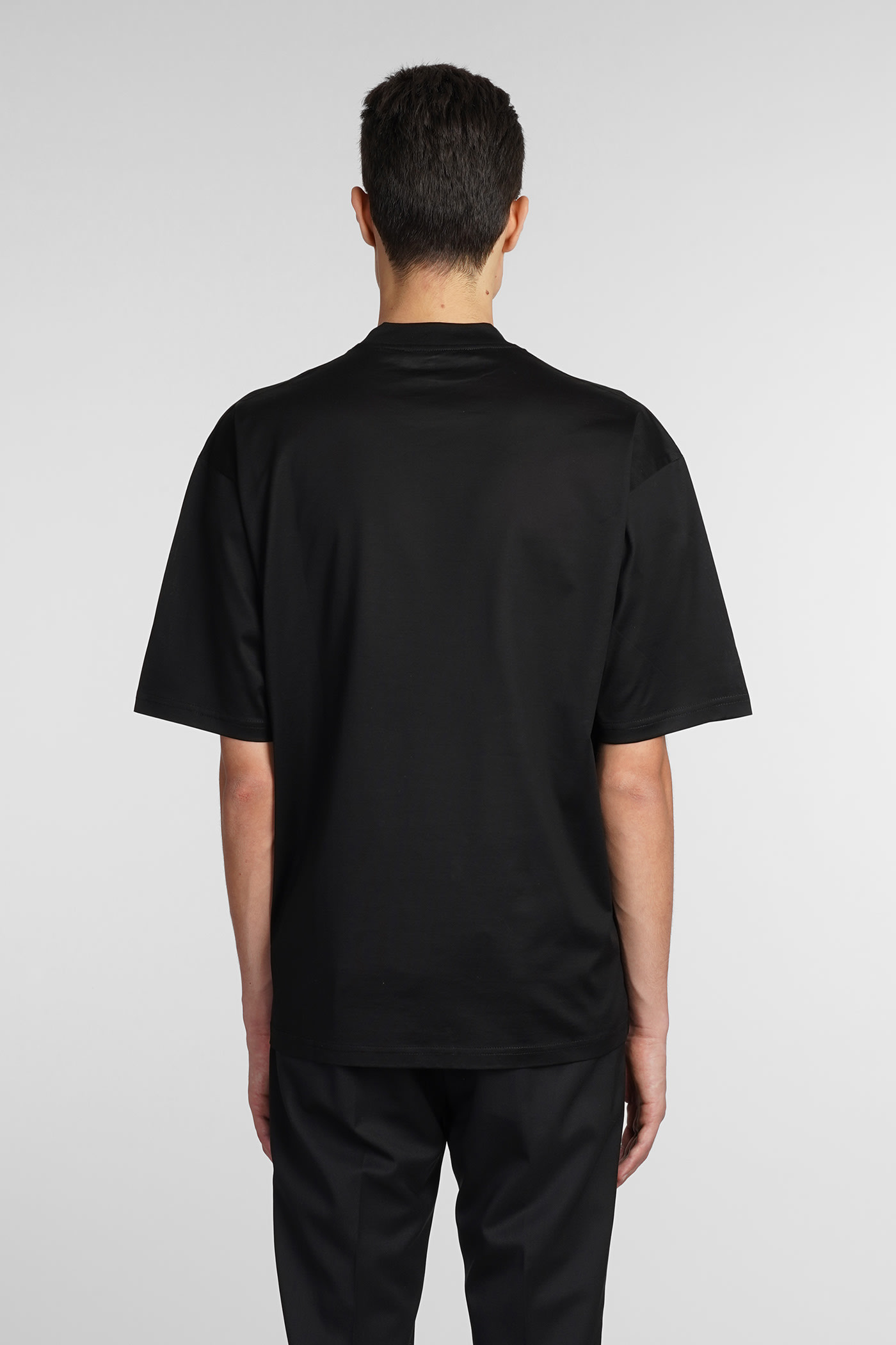Shop Low Brand T-shirt In Black Cotton