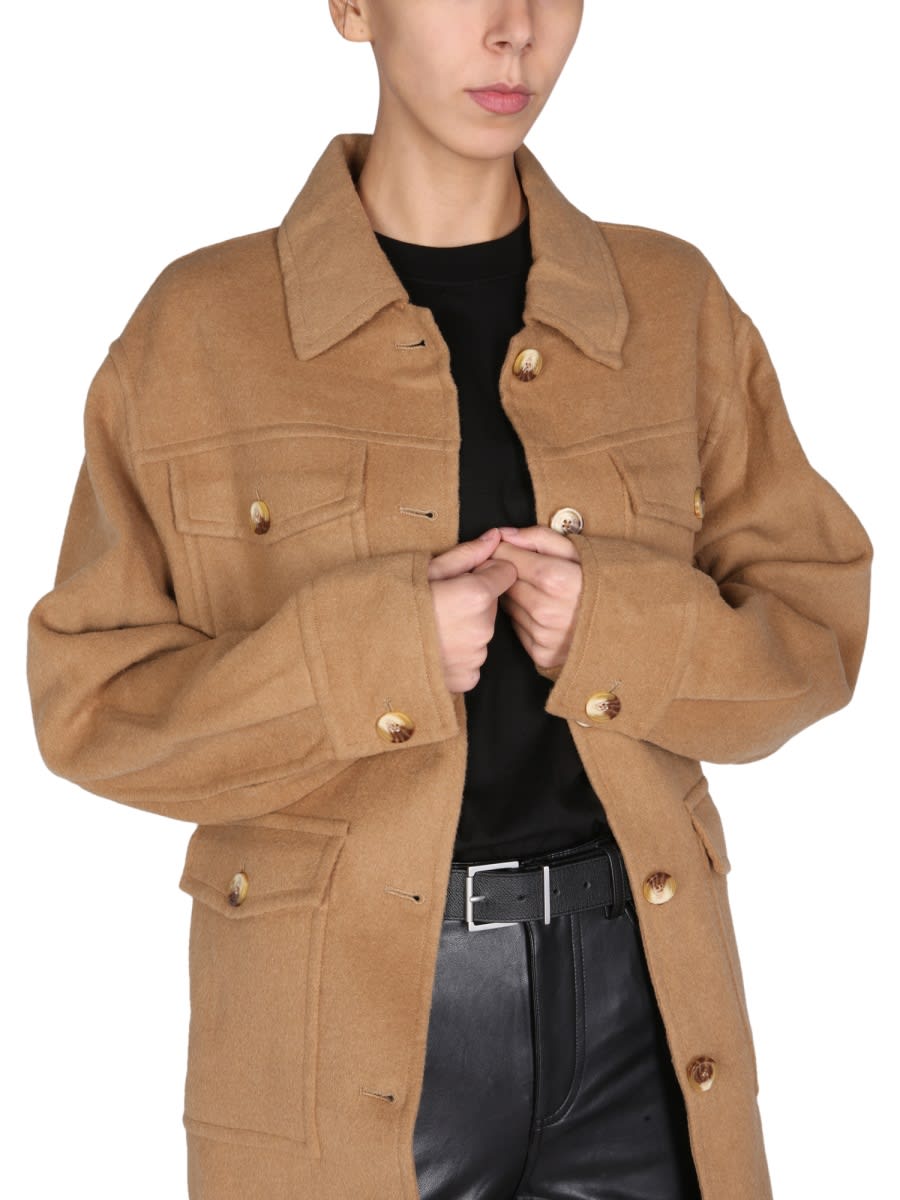 Shop Michael Kors Shirt Jacket In Beige