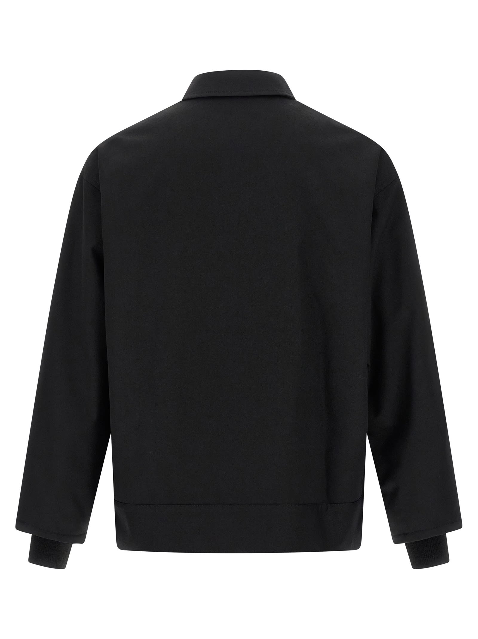Comme Des Garçons Homme Deux Wool Overshirt In Black