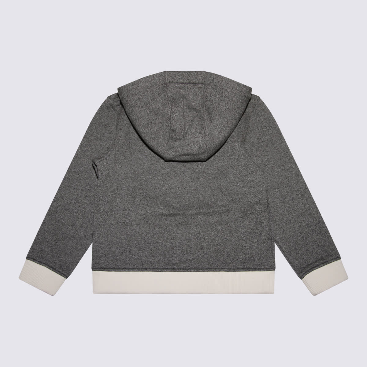 Shop Burberry Grey And White Cotton Sweatshirt In Charcoal Grey Melang