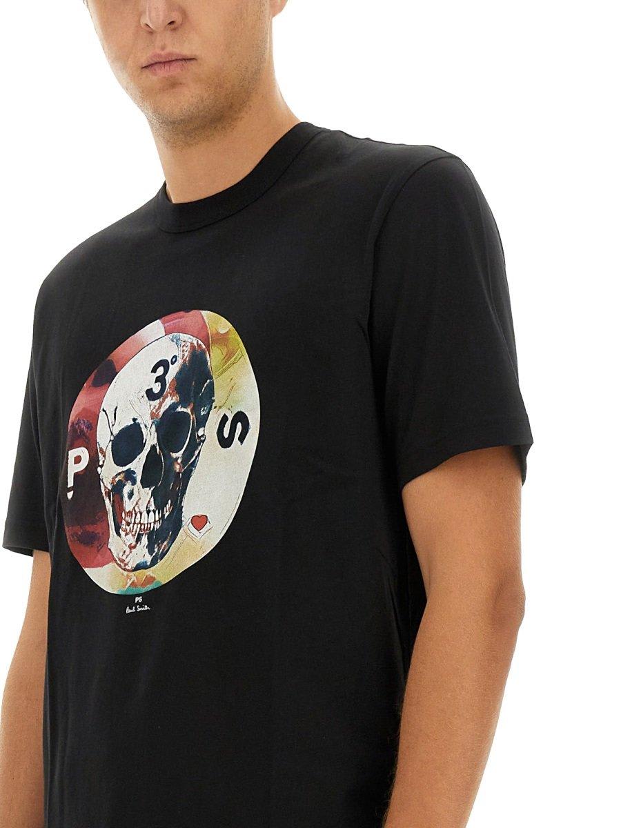 Paul Smith Graphic-printed Crewneck T-shirt In Black