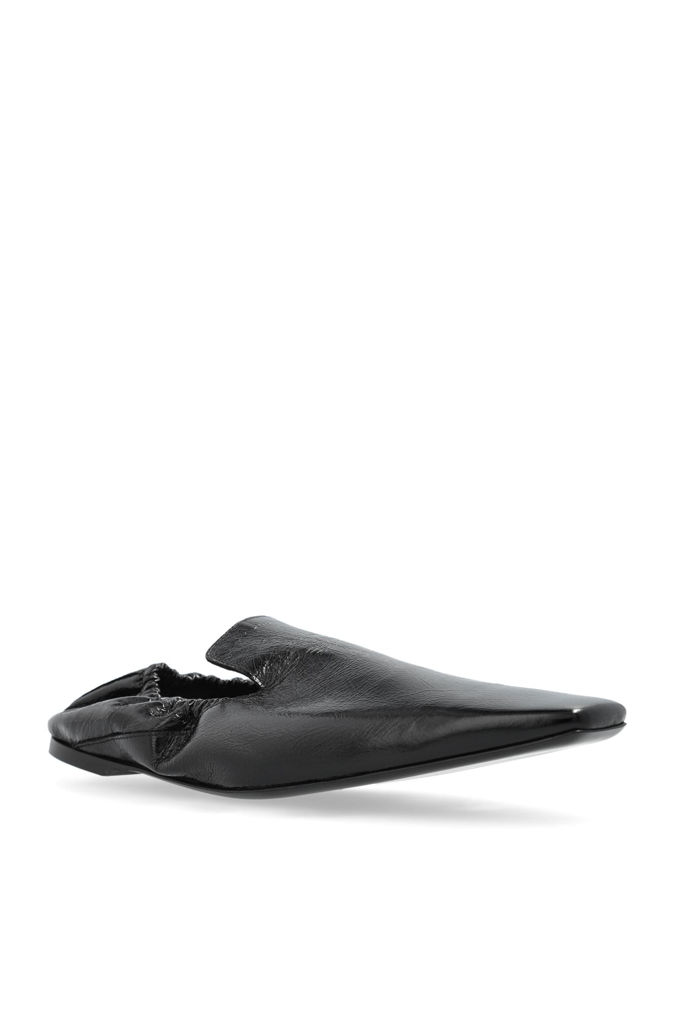 Totême Toteme Women Elastic Leather Loafers In Nero