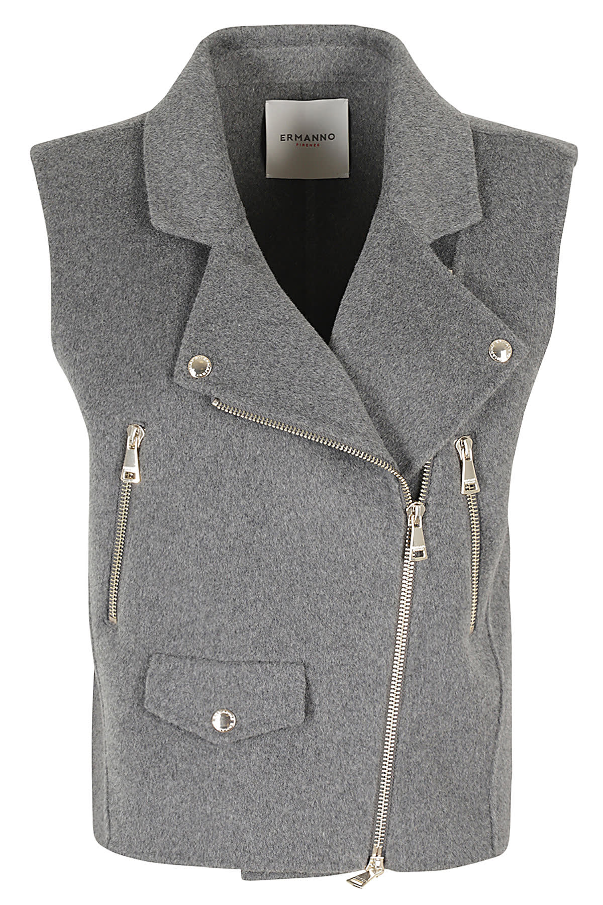 Shop Ermanno Firenze Gilet In Grigio Medio