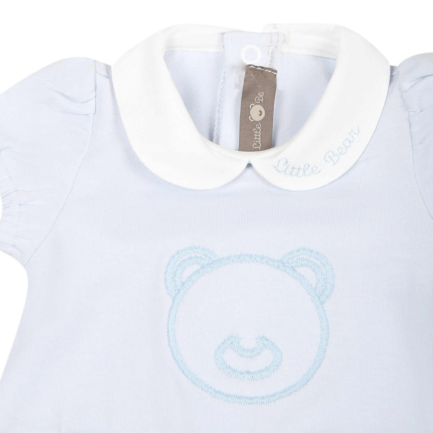 Shop Little Bear Light Blue Romper For Baby Boy With Bear