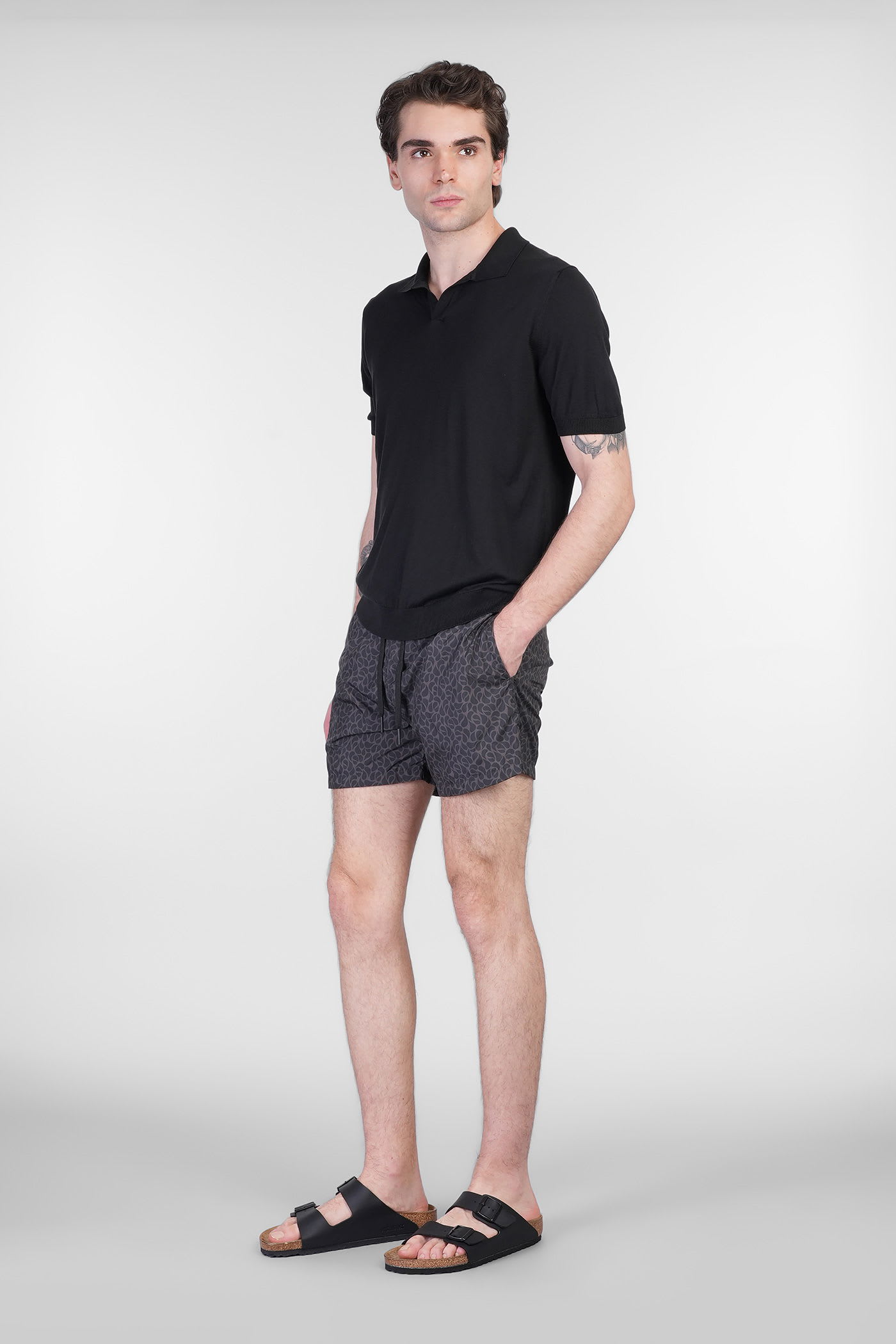 Tagliatore Honolulu Beachwear In Black Polyester
