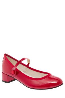 Shop Repetto Lio Mary Janes With Strap In Patent Leather Woman In Red