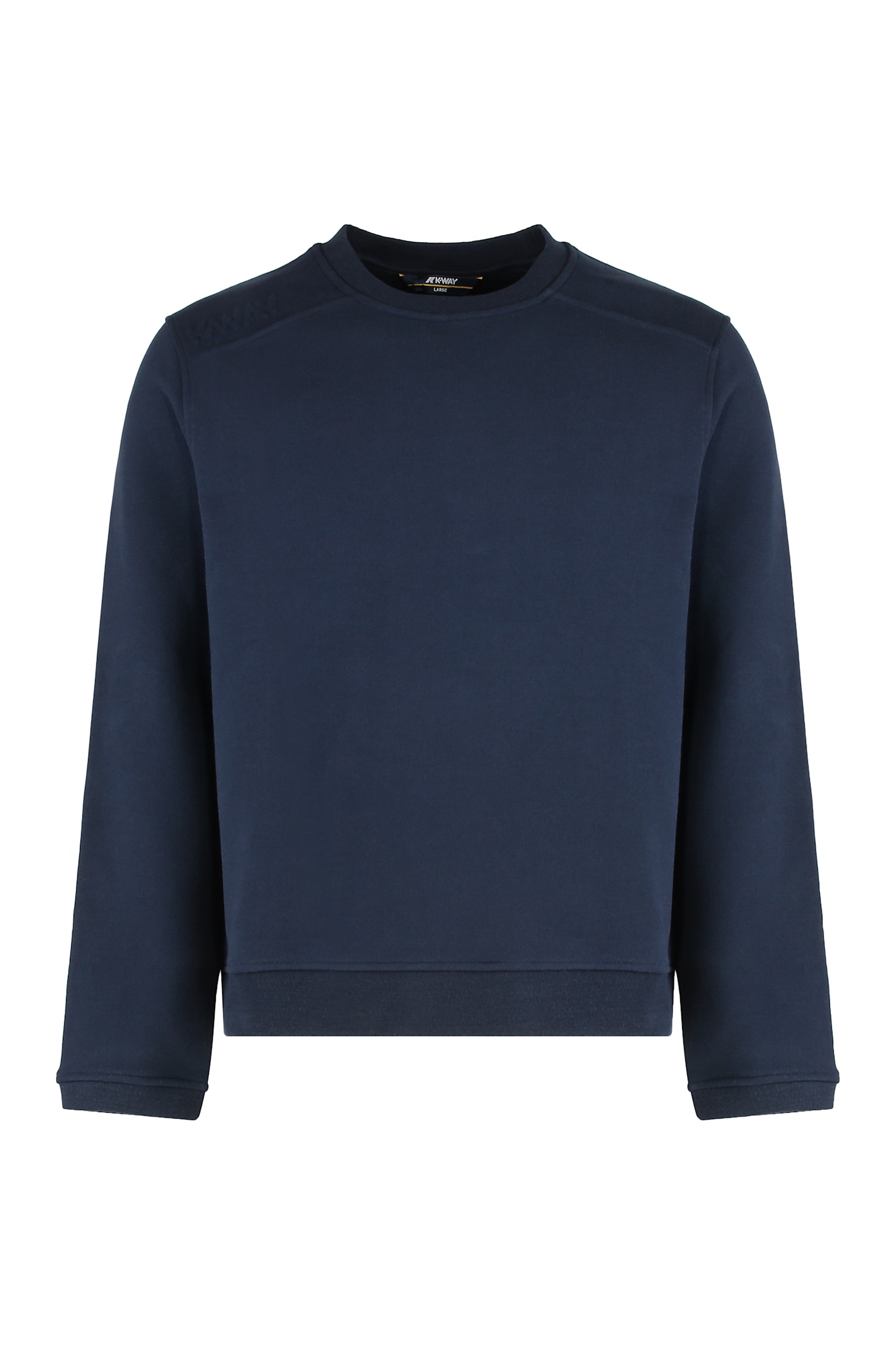 K-way Sweater With A Round Neck Perruel In Cotton And Cashmere. In Blue