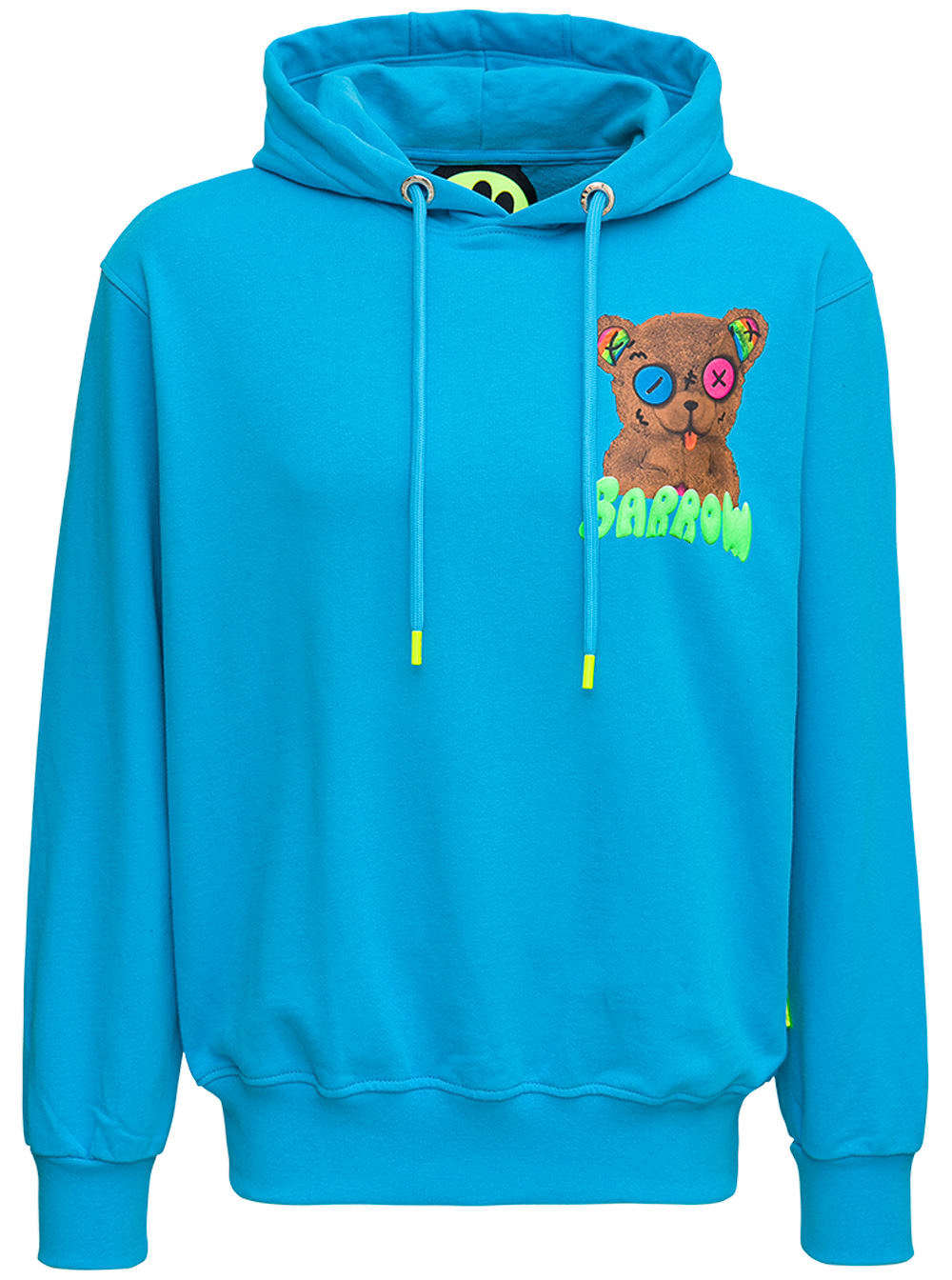 Barrow Blue Jersey Hoodie With Print And Logo