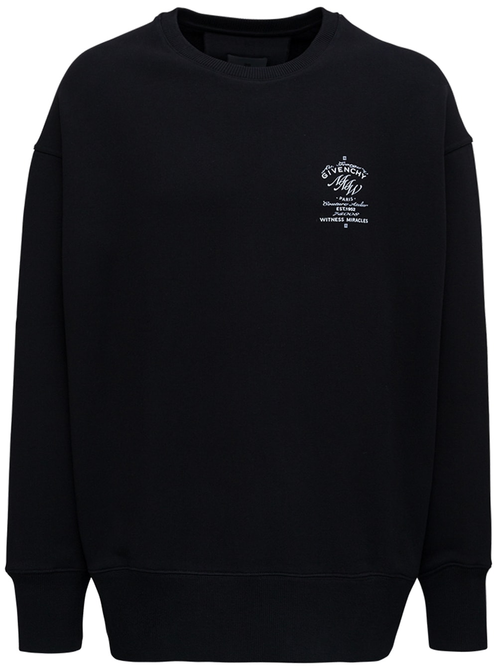 Givenchy Black Jersey Sweatshirt With Logo Print