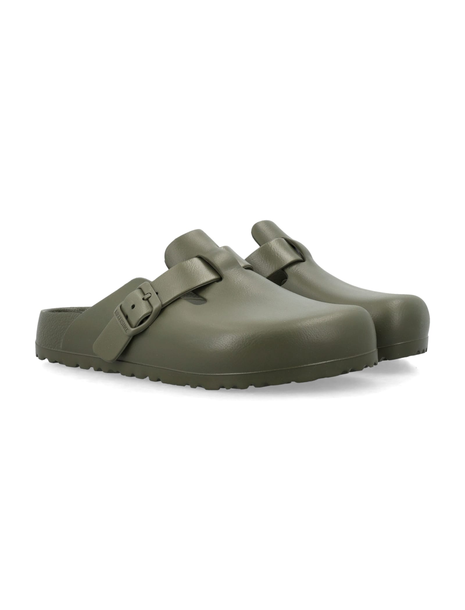 Shop Birkenstock Boston Eva In Khaki