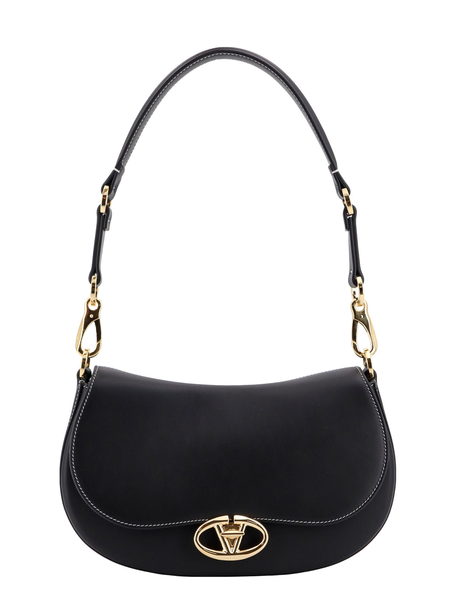 Shop Valentino Shoulder Bag In Black