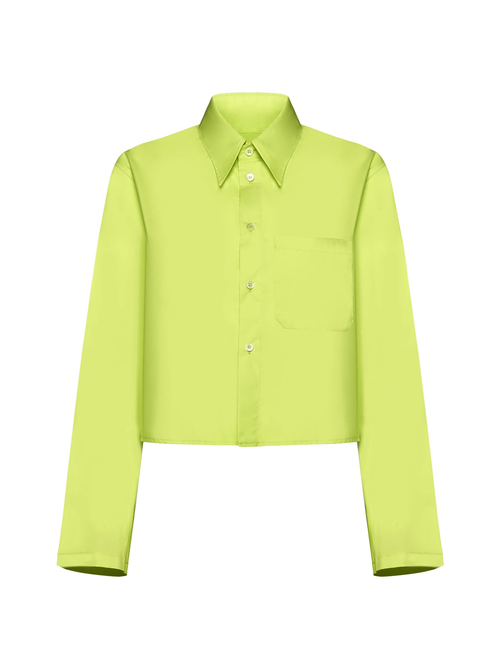 Shop Mm6 Maison Margiela Shirt In Neon Green