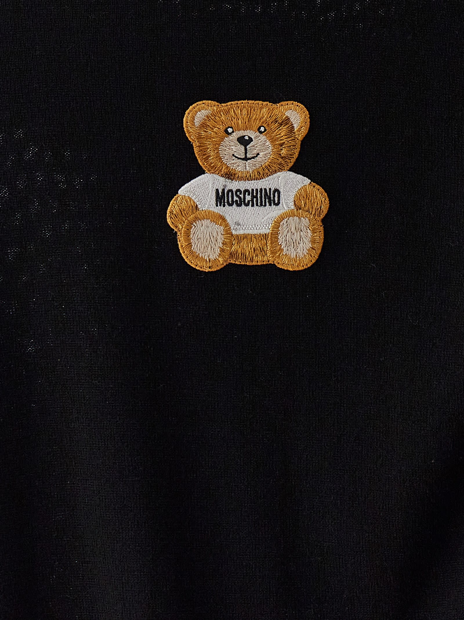 Shop Moschino Teddy Sweater In Black