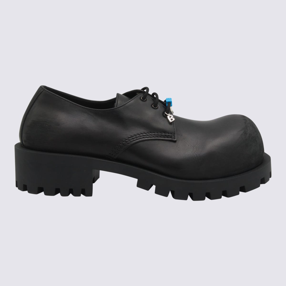 Black Leather Lace Up Shoes