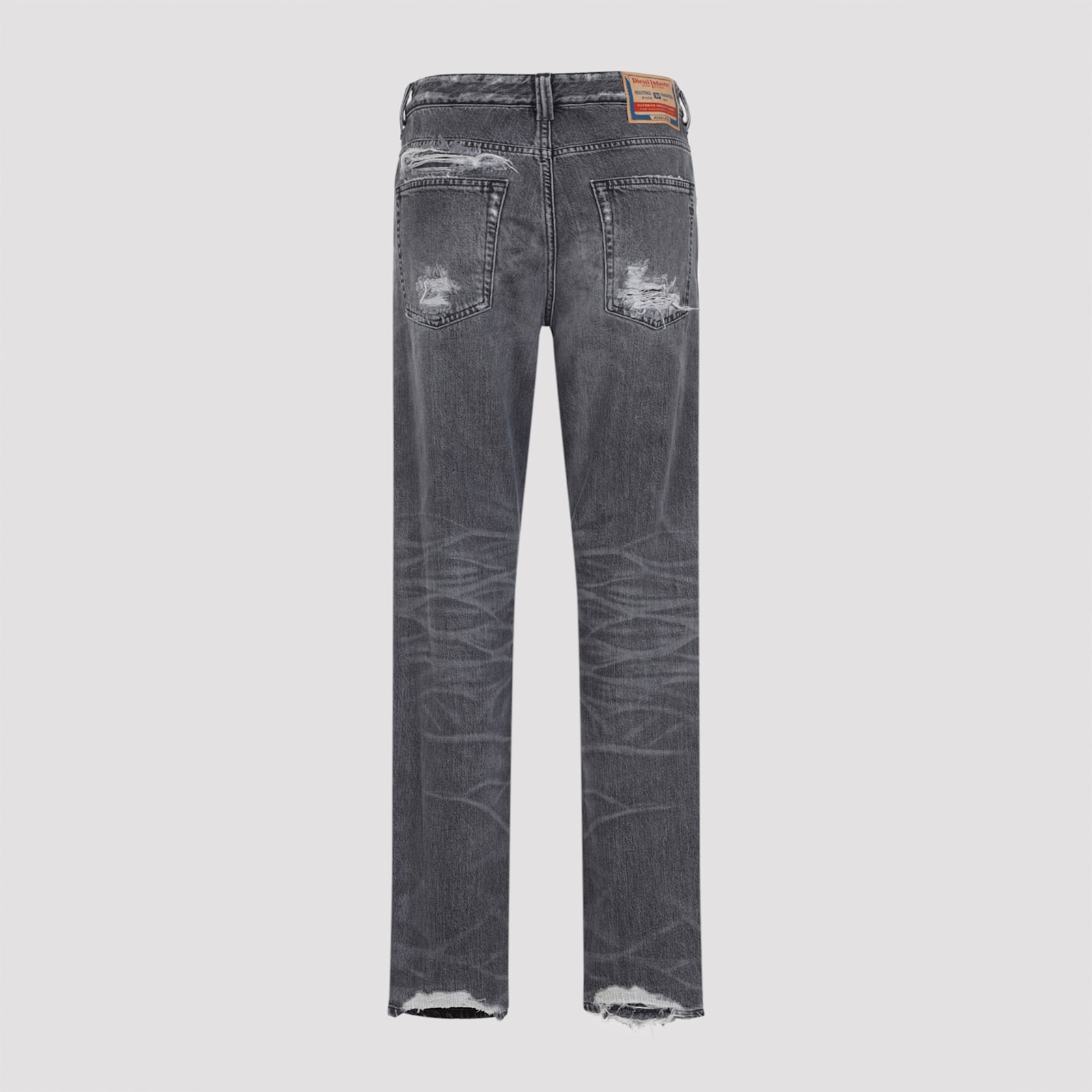 Diesel 1988 D-ark Distressed Jeans In Gray