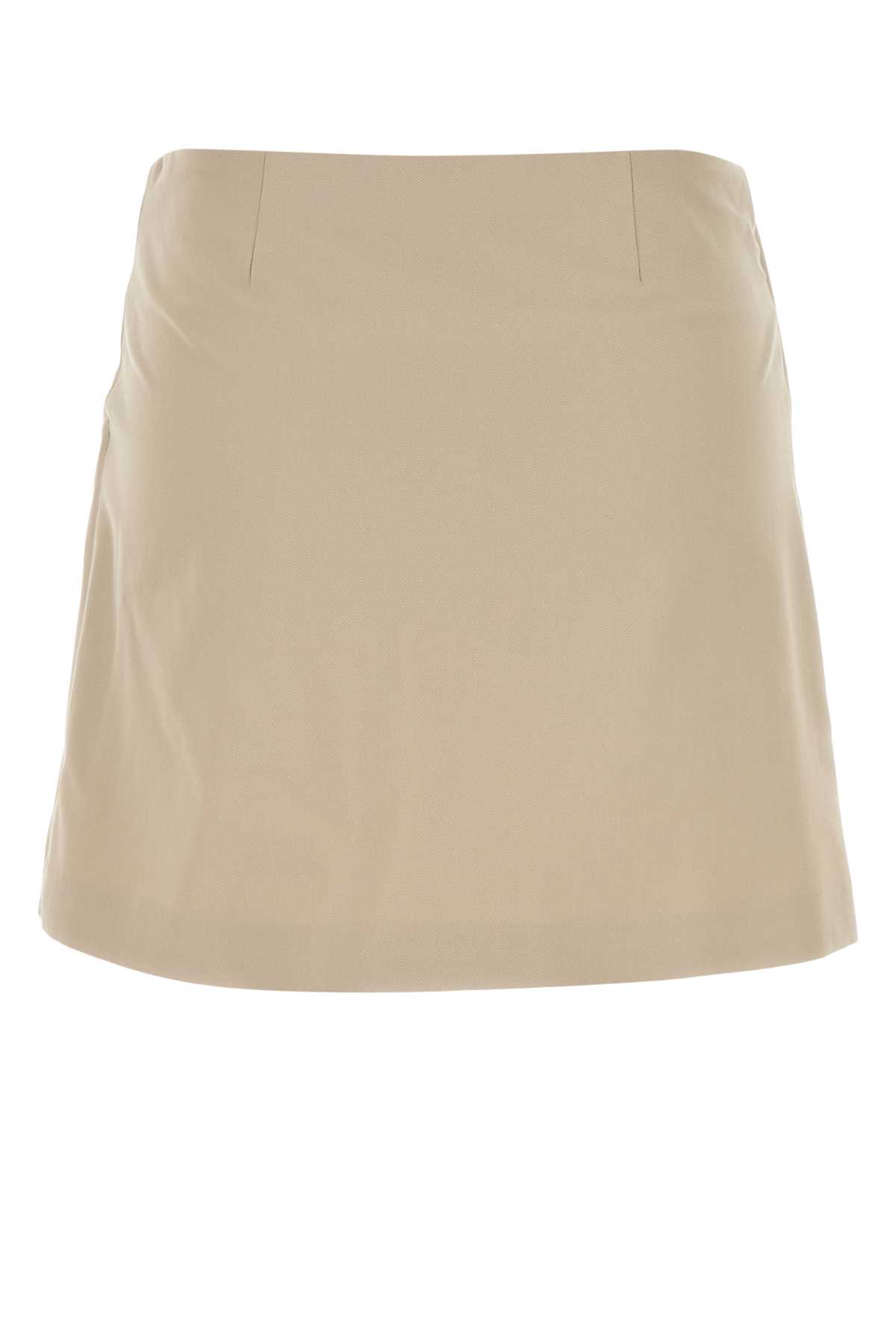 Loewe High Waist Mini Skirt With Front Slit In Multi