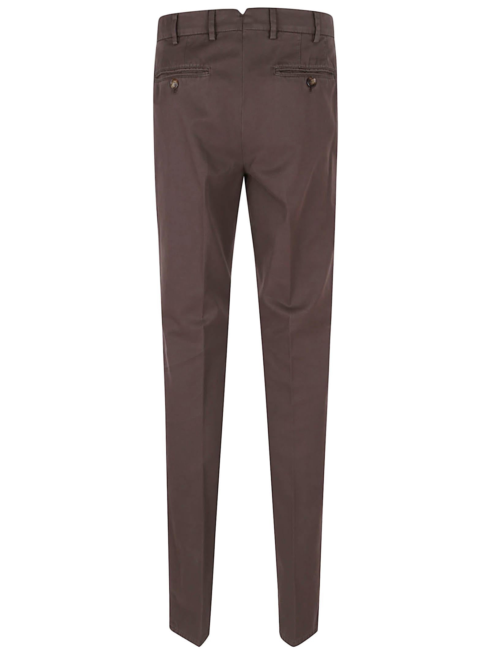 Brunello Cucinelli Button-fastening Trousers In Brown