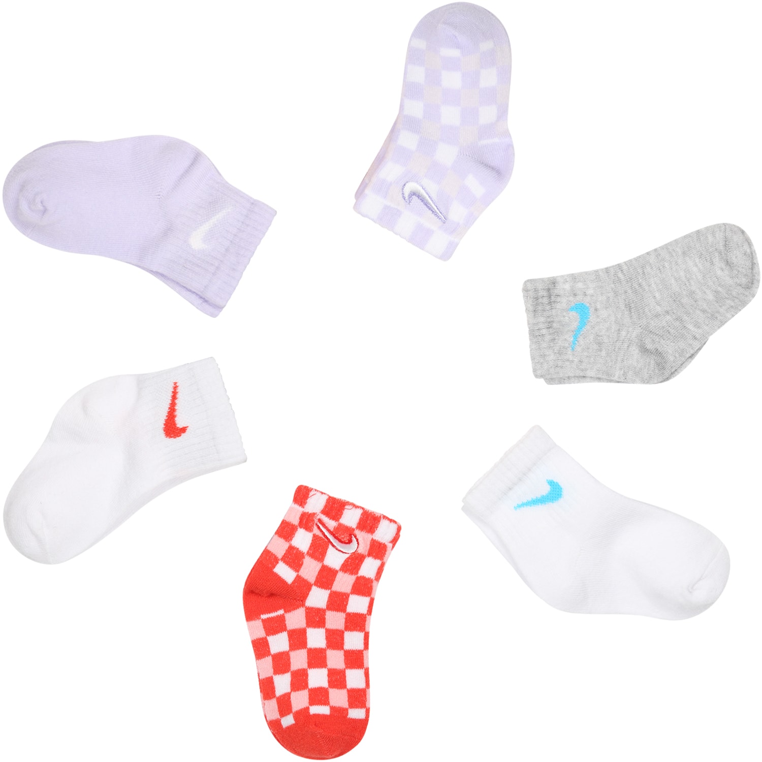 Nike Multicolor Set For Baby Boy With Iconic Swoosh In Multicolor