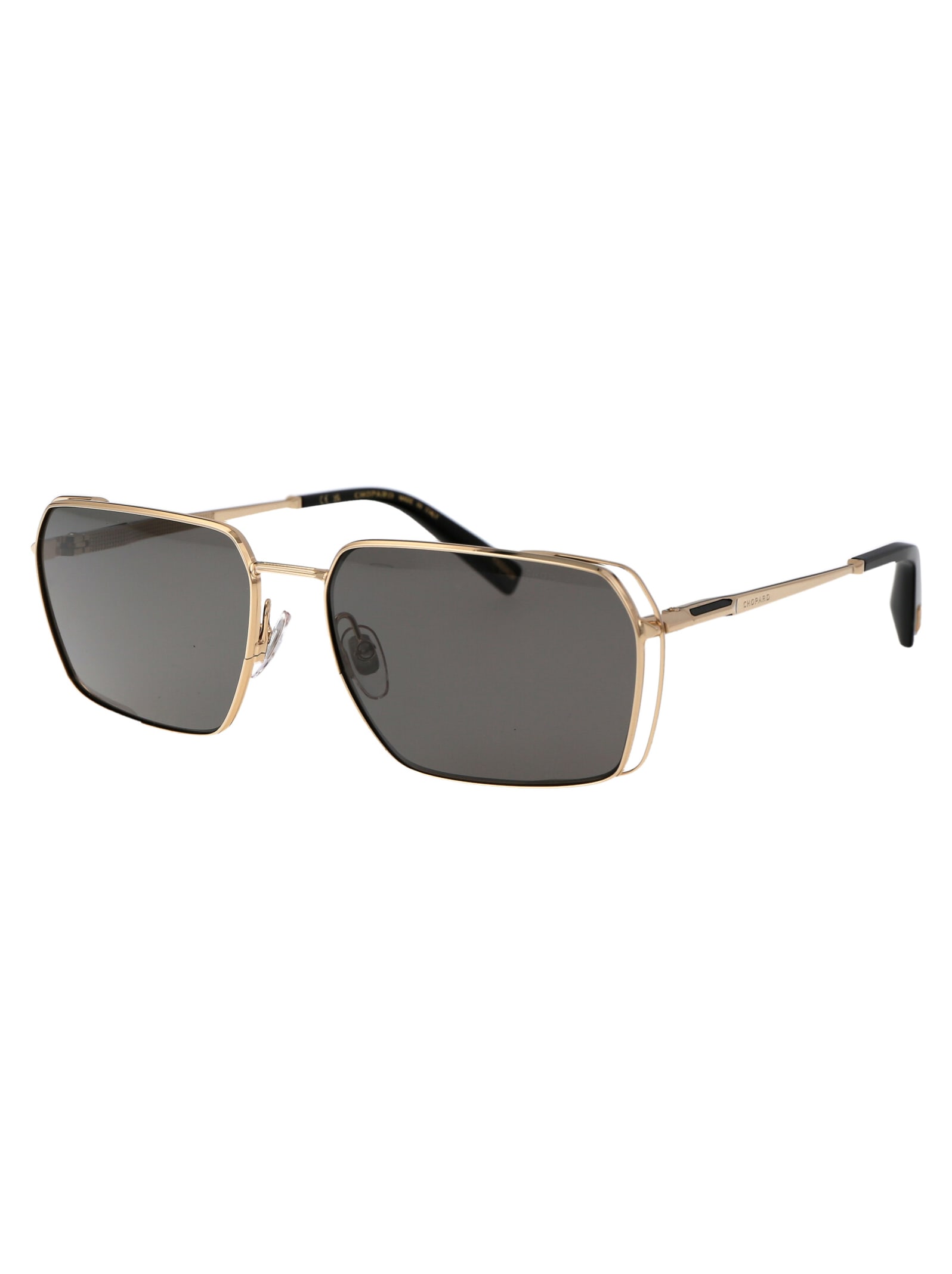 Shop Chopard Schg90 Sunglasses In 300p Gold