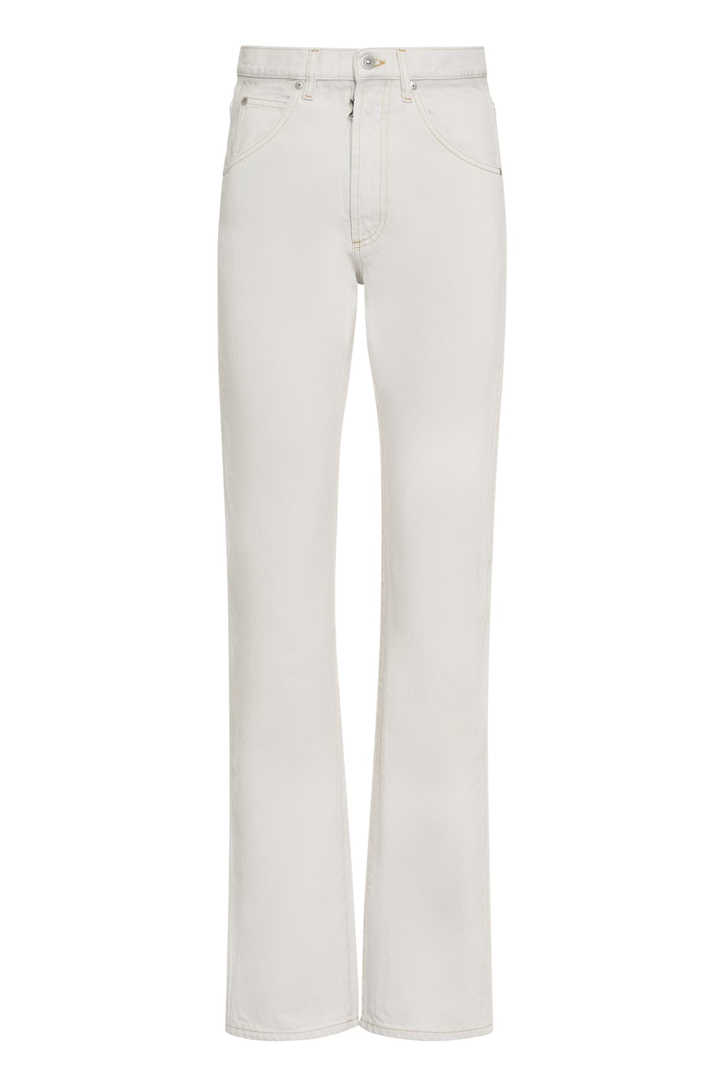 Shop Maison Margiela Memory Of Straight Leg Jeans In Panna