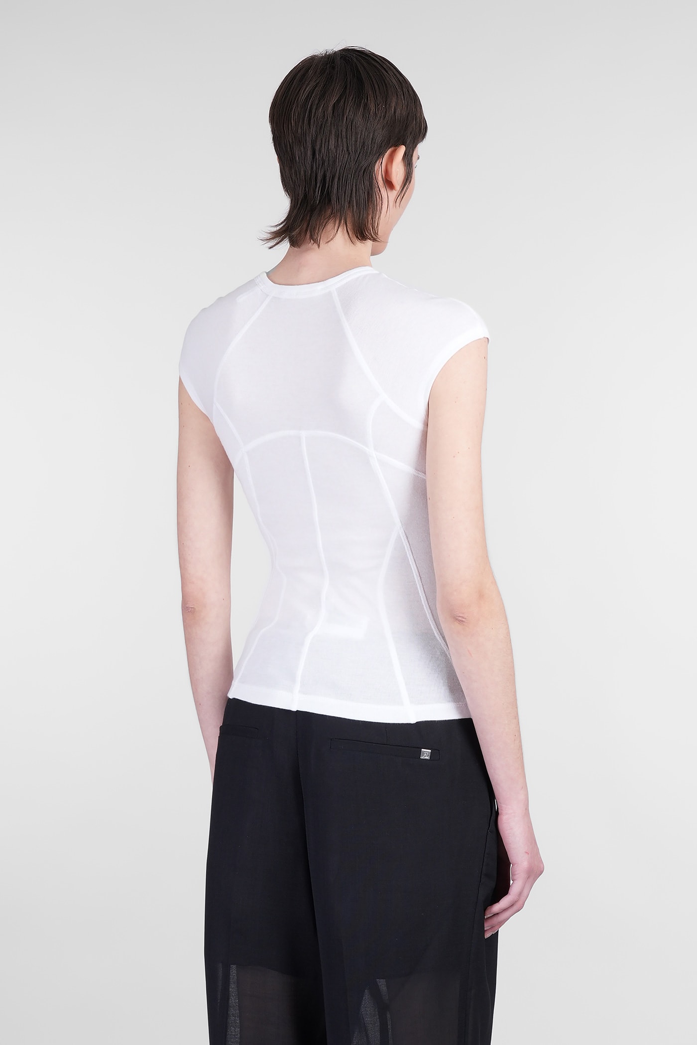 Helmut Lang Slim Fit Sheer Cap Sleeve T-shirt