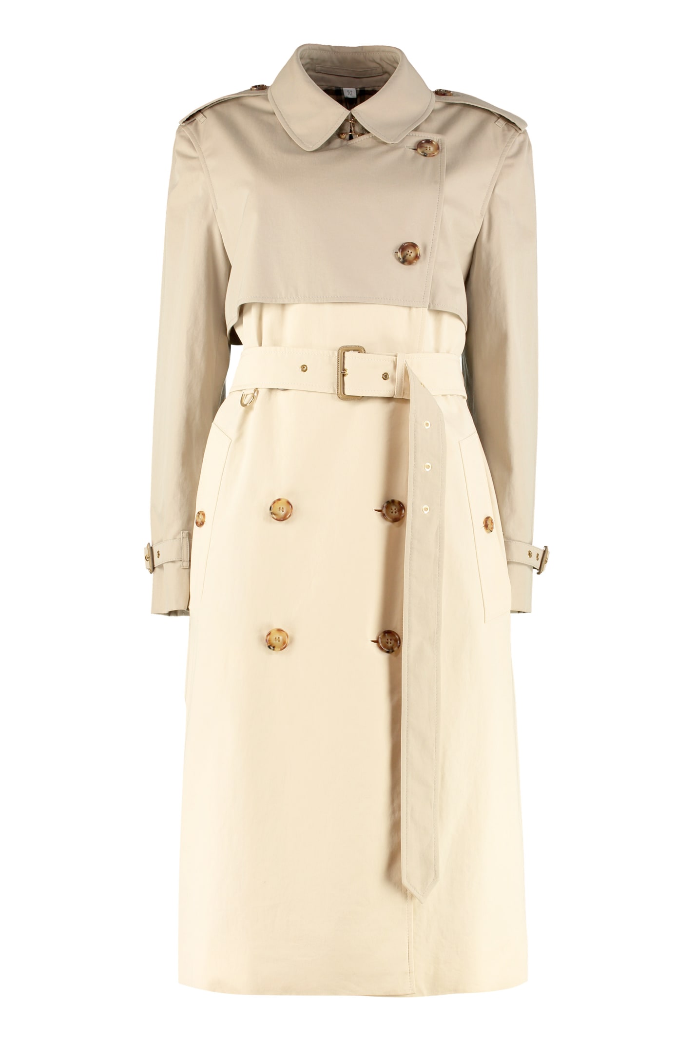 BURBERRY COTTON GABARDINE LONG TRENCH COAT,11276692