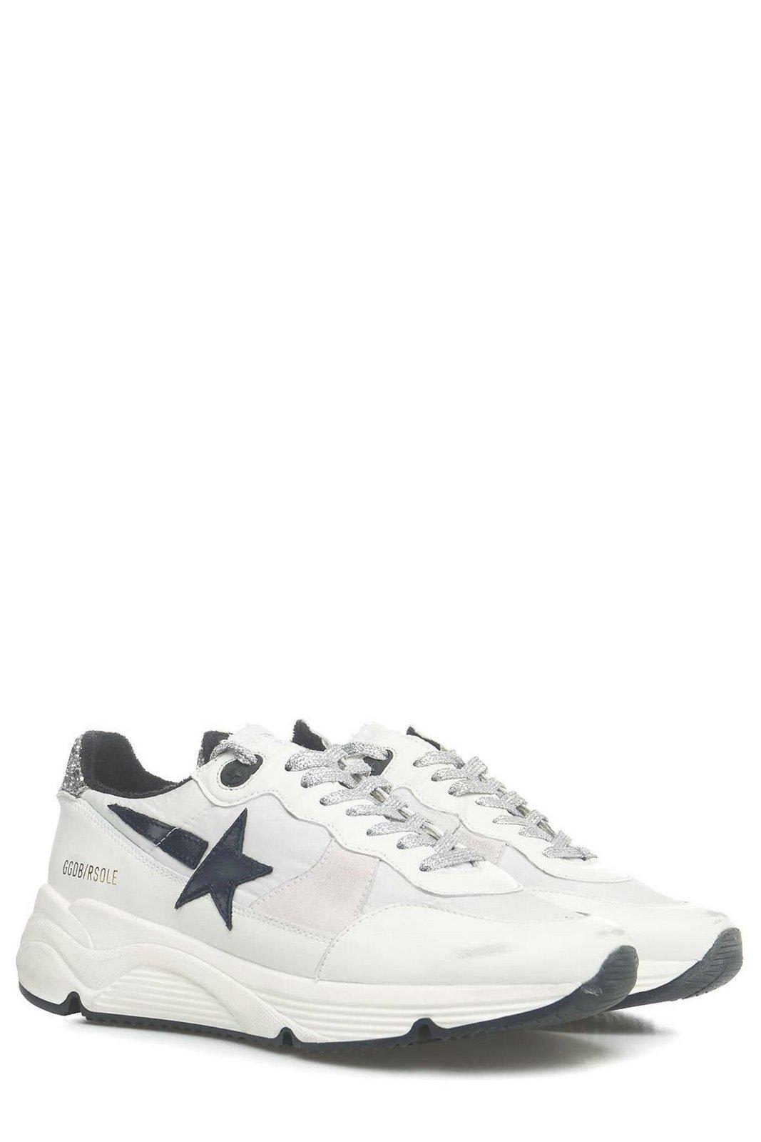 Shop Golden Goose Running Sole Sneakers In Optic White/white