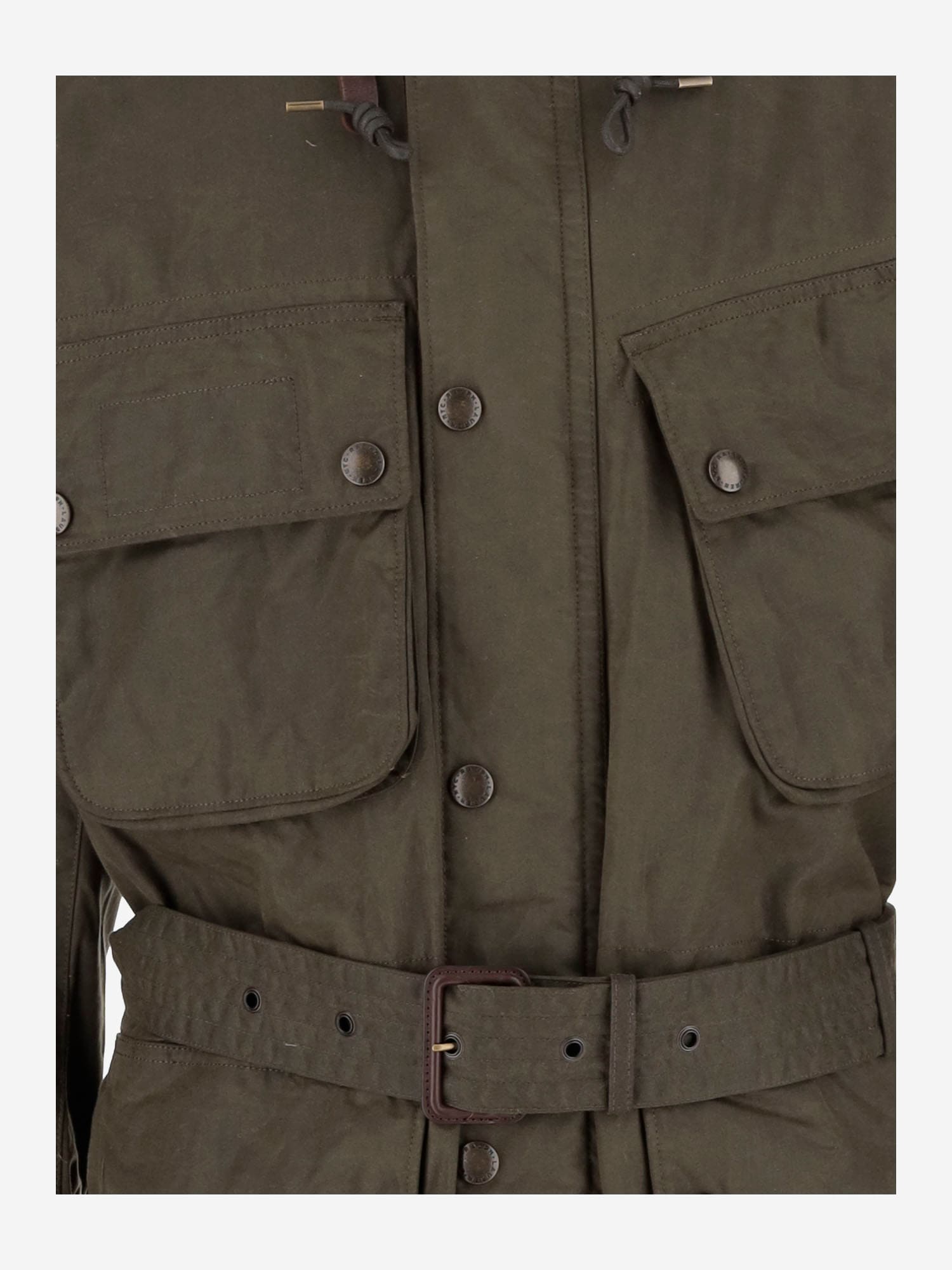 Shop Polo Ralph Lauren Long Cotton Canvas Jacket In Green